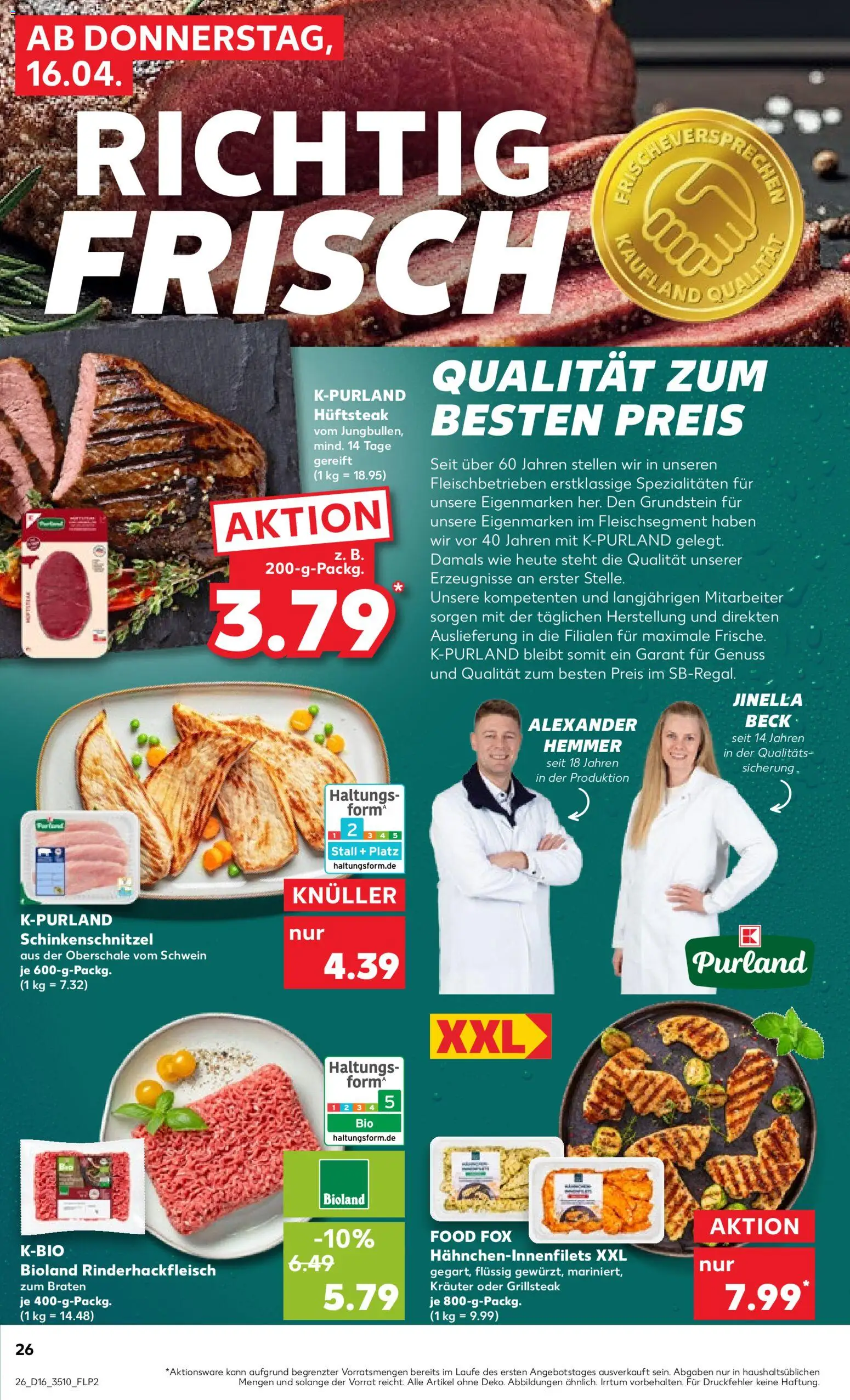 Kaufland Prospekt Zeitz	 – gültig ab 16.04.2026 | Seite: 26 | Produkte: Steak