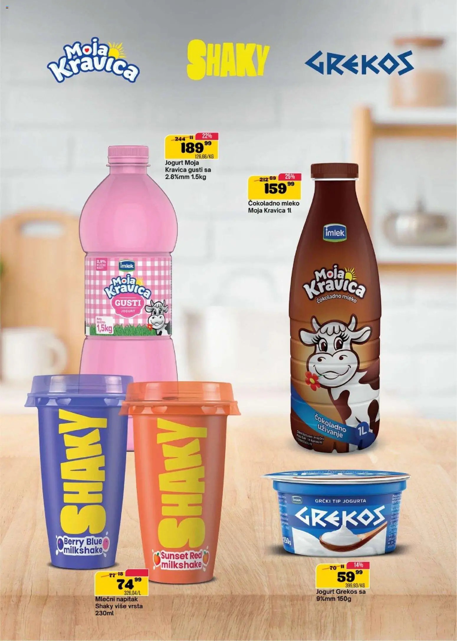 Senta Promet katalog - važi od 11.02.2026 | Strana: 3 | Proizvode: Čokoladno mleko, Moja kravica, Mleko, Jogurt