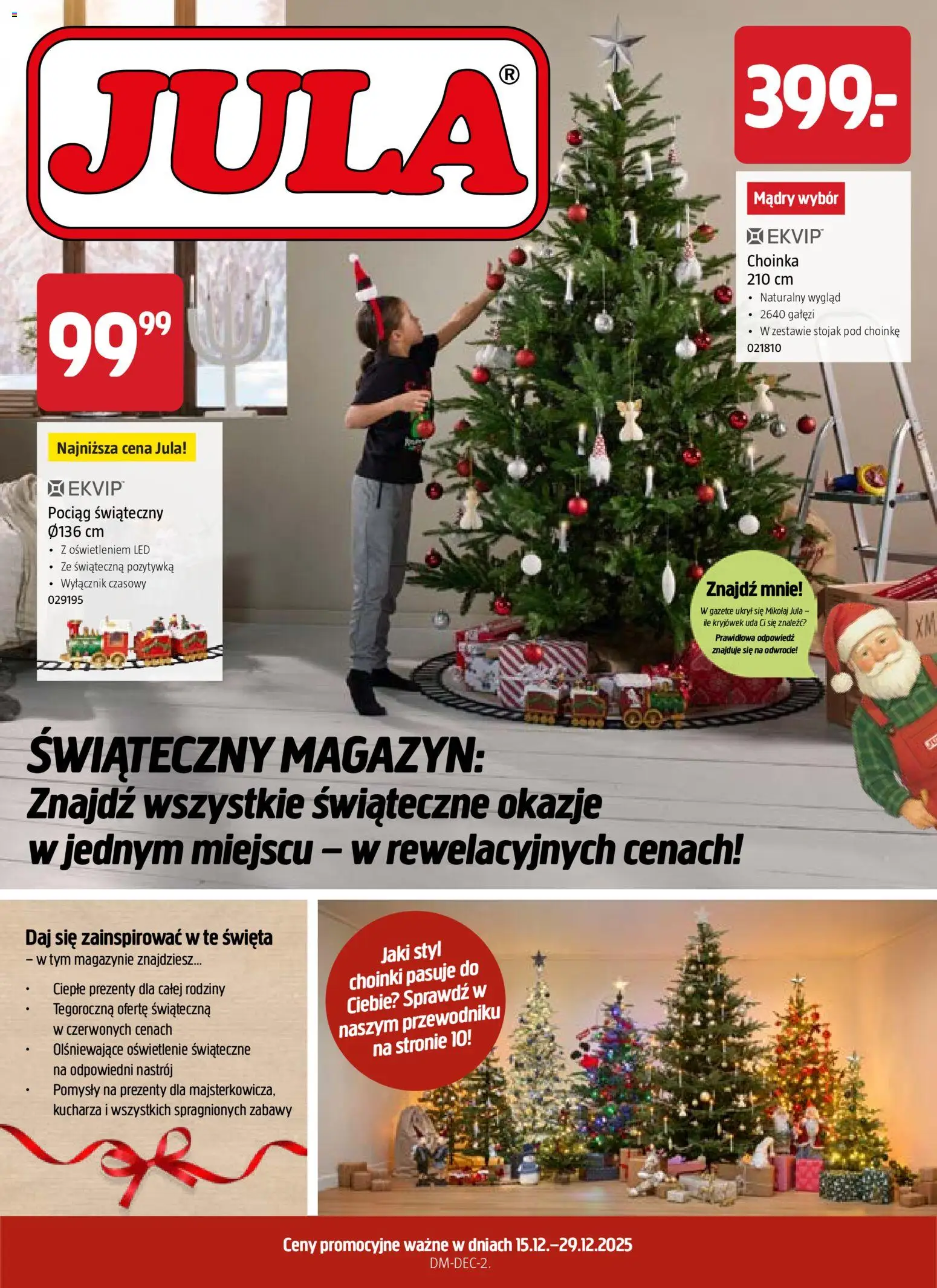 Jula Gazetka - Świąteczny magazyn od 15.12.2025 | Strona: 1 | Produkty: Choinka