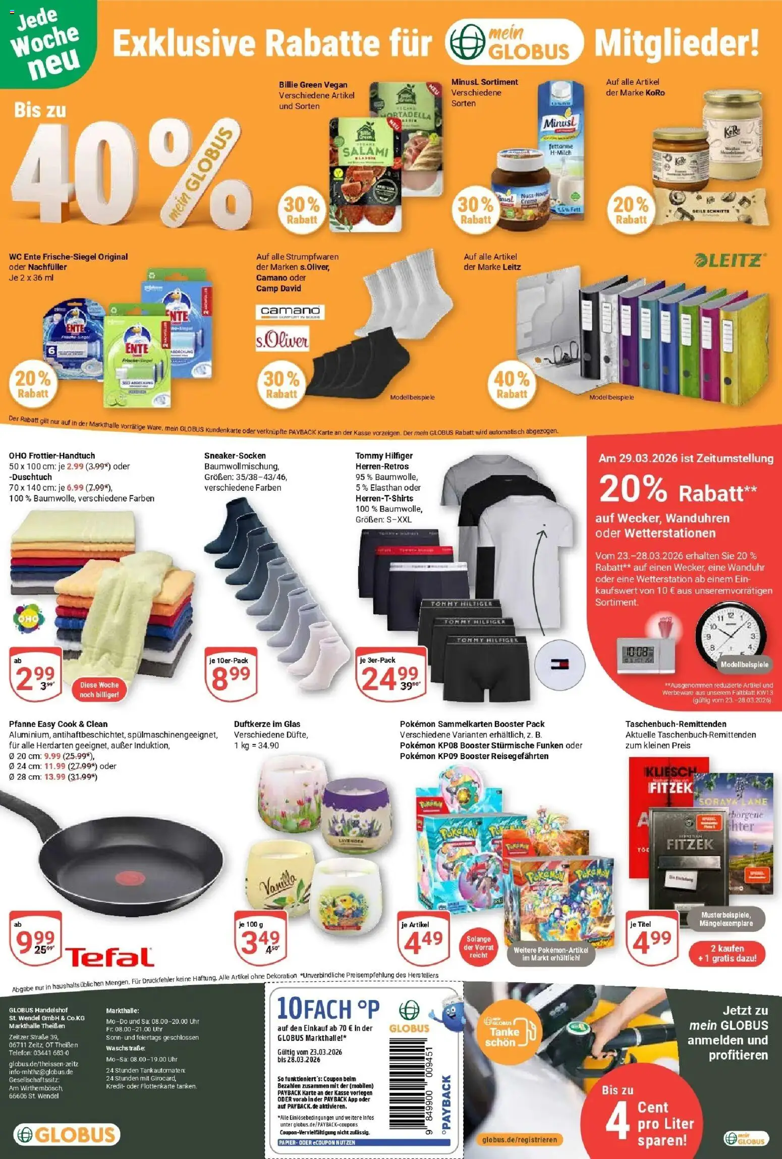 Globus prospekt Zeitz	 – gültig ab 23.03.2026 | Seite: 31 | Produkte: Wetterstation, Salami, Telefon, Ente