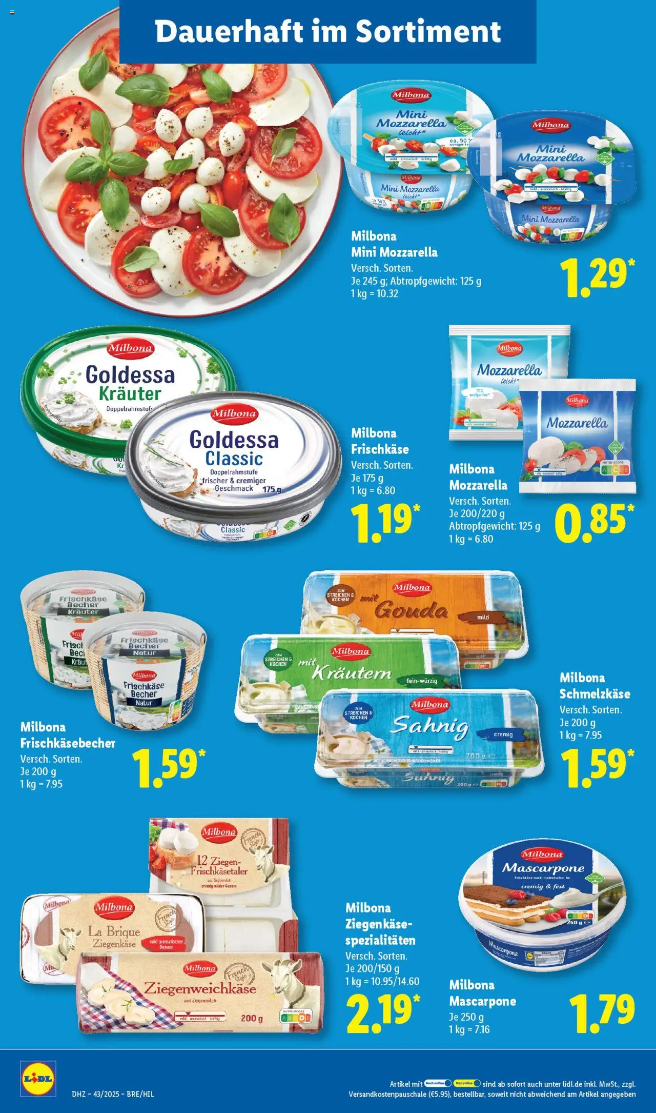 Lidl Prospekt Bremerhaven-Mitte-Nord – gültig ab 20.10.2025 | Seite: 12 | Produkte: Mascarpone, Mozzarella, Kraut, Frischkase