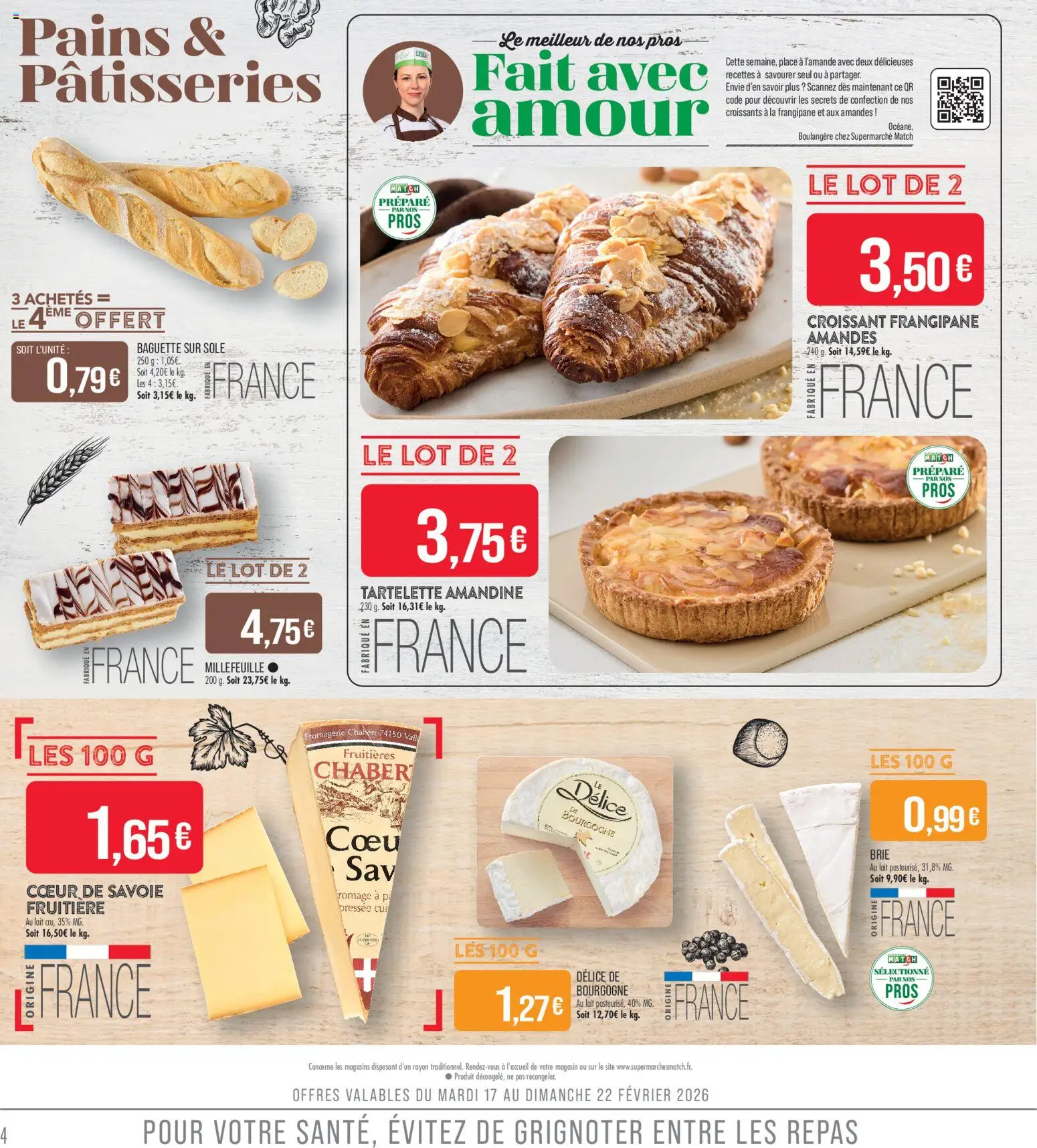 {H1} | Page: 4 | Produits: Lait, Brie, Amandes