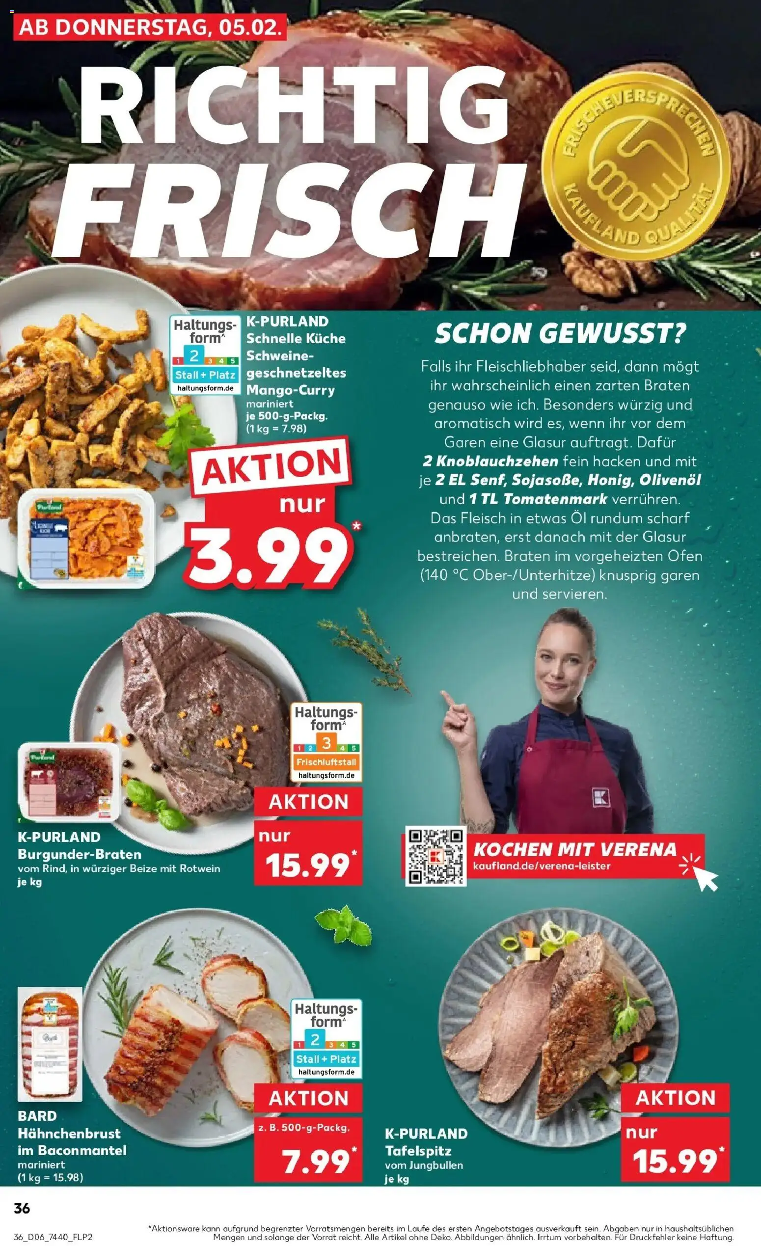 Kaufland prospekt Korbach	 – gültig ab 09.02.2026 | Seite: 36 | Produkte: Tafelspitz, Öl, Olivenol, Hahnchenbrust