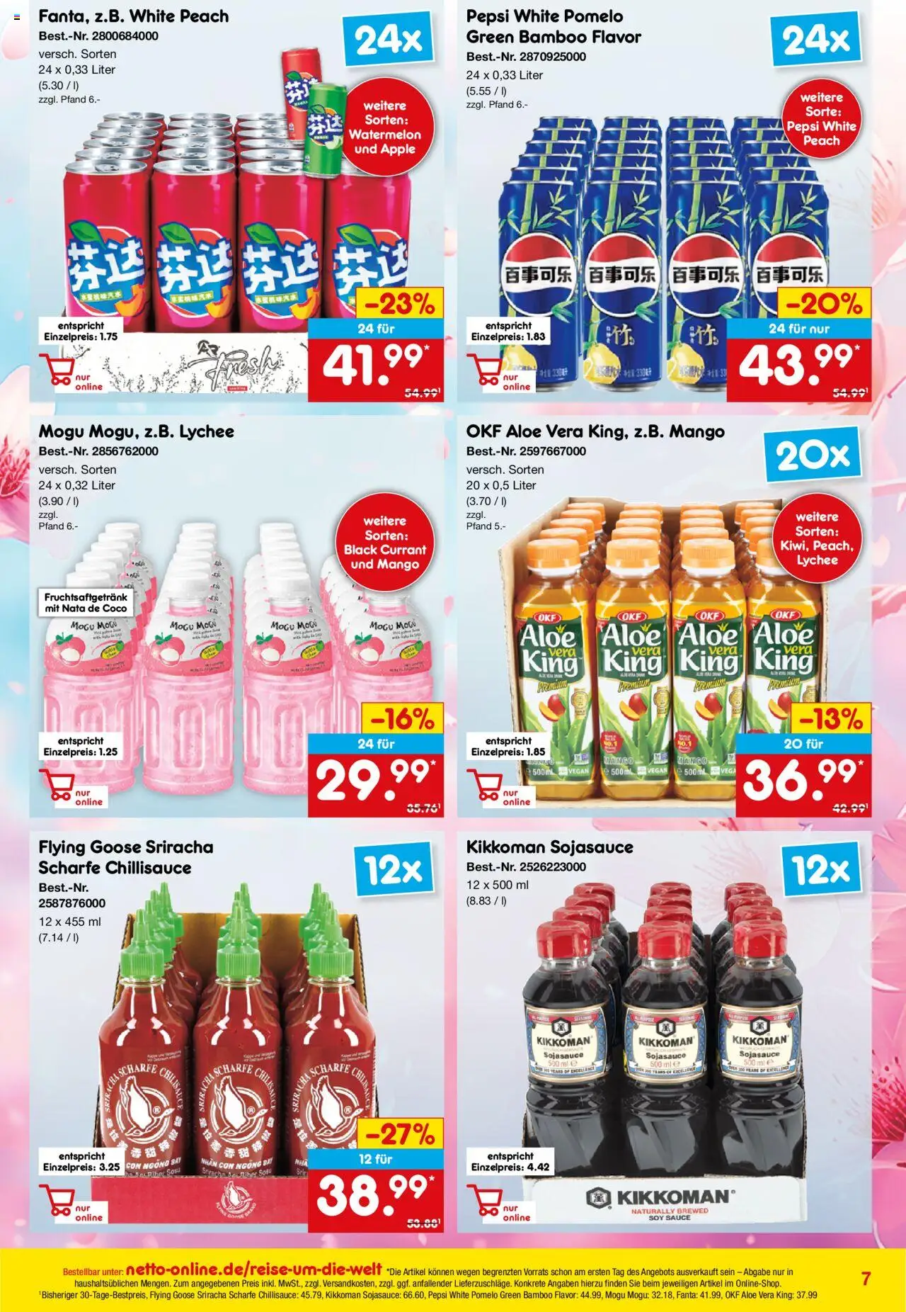 Netto Marken-Discount Online-Sonderangebote Lebensmittel – gültig ab 01.10.2025 | Seite: 7 | Produkte: Fanta, Apple, Mango, Pepsi