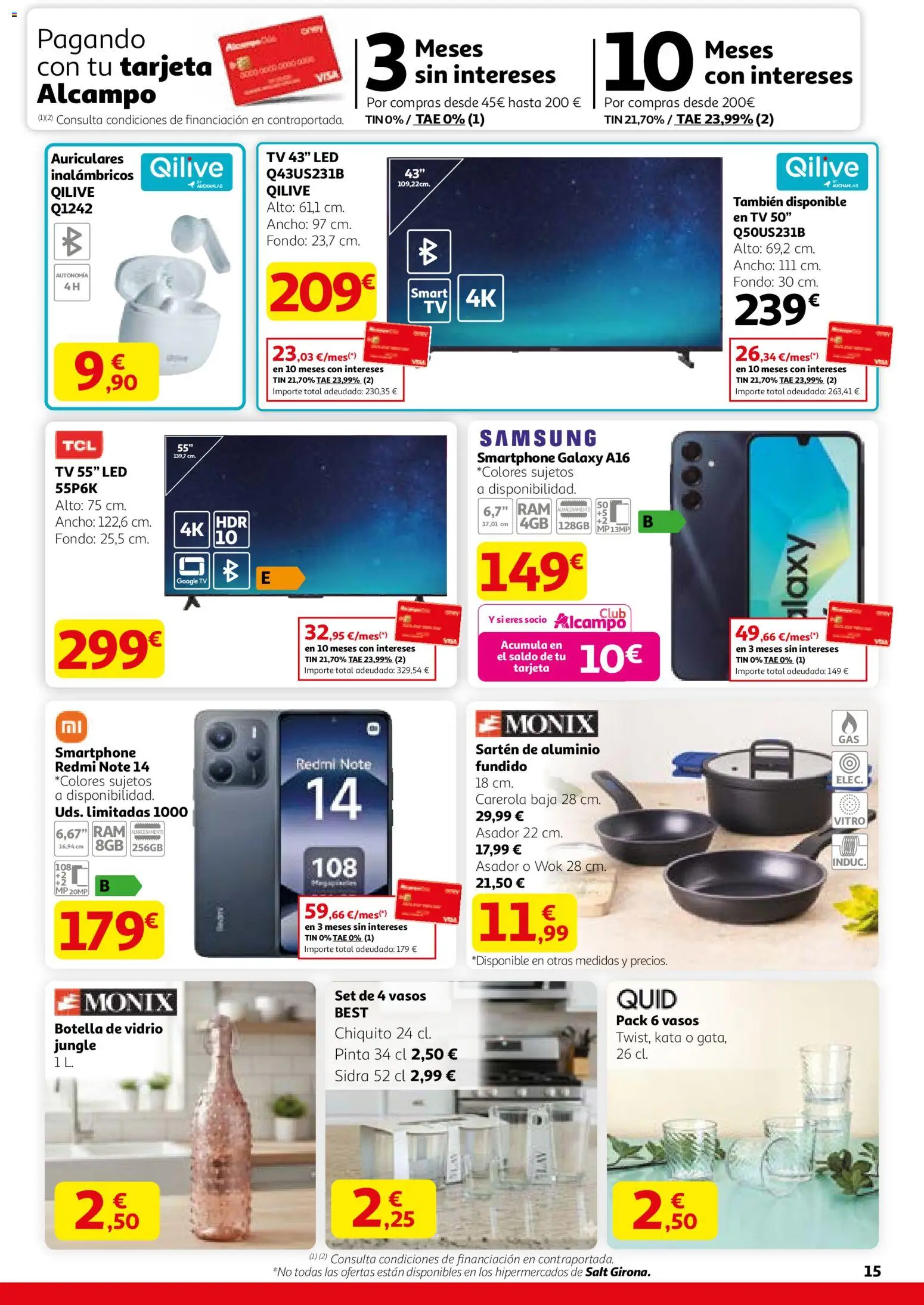 Alcampo - folleto │ válido desde el 29.01.2026 | Página: 15 | Productos: Vasos, Smartphone, Auriculares