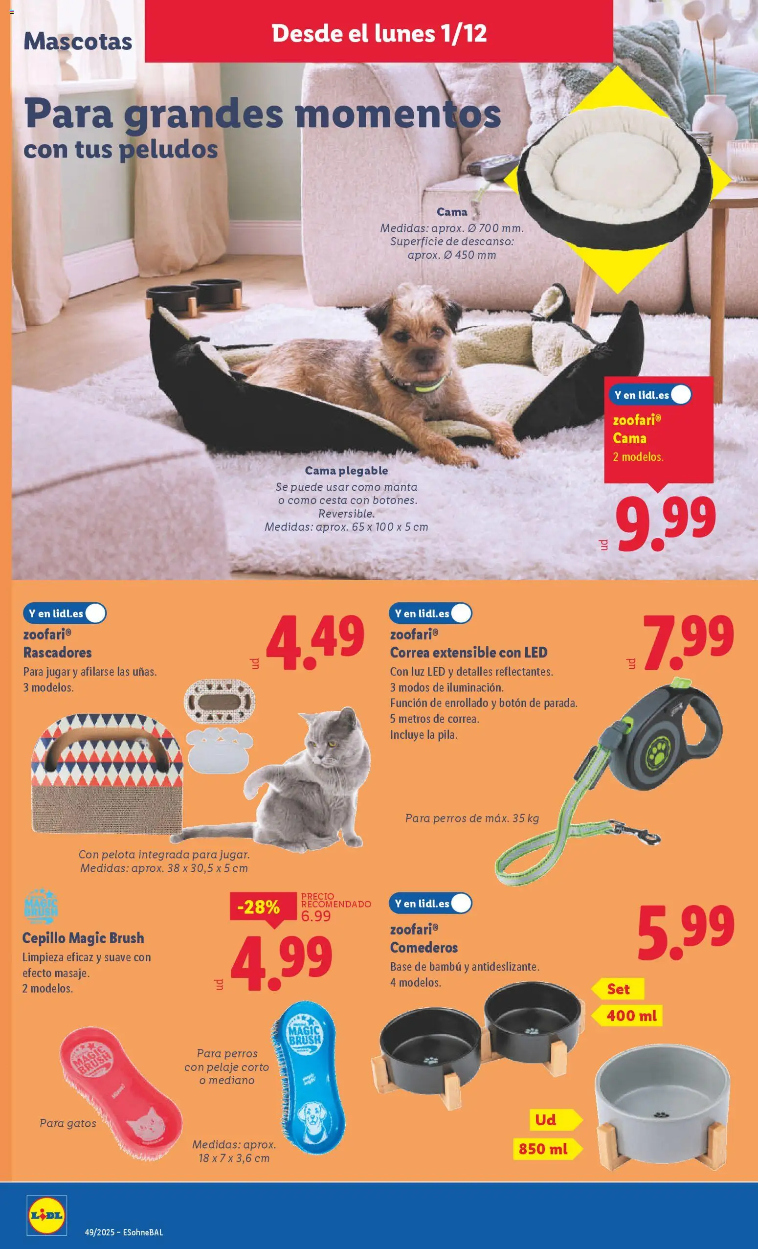 Lidl folleto de bazar │ válido desde el 01.12.2025 | Página: 20 | Productos: Cepillo, Manta, Cama, Cesta