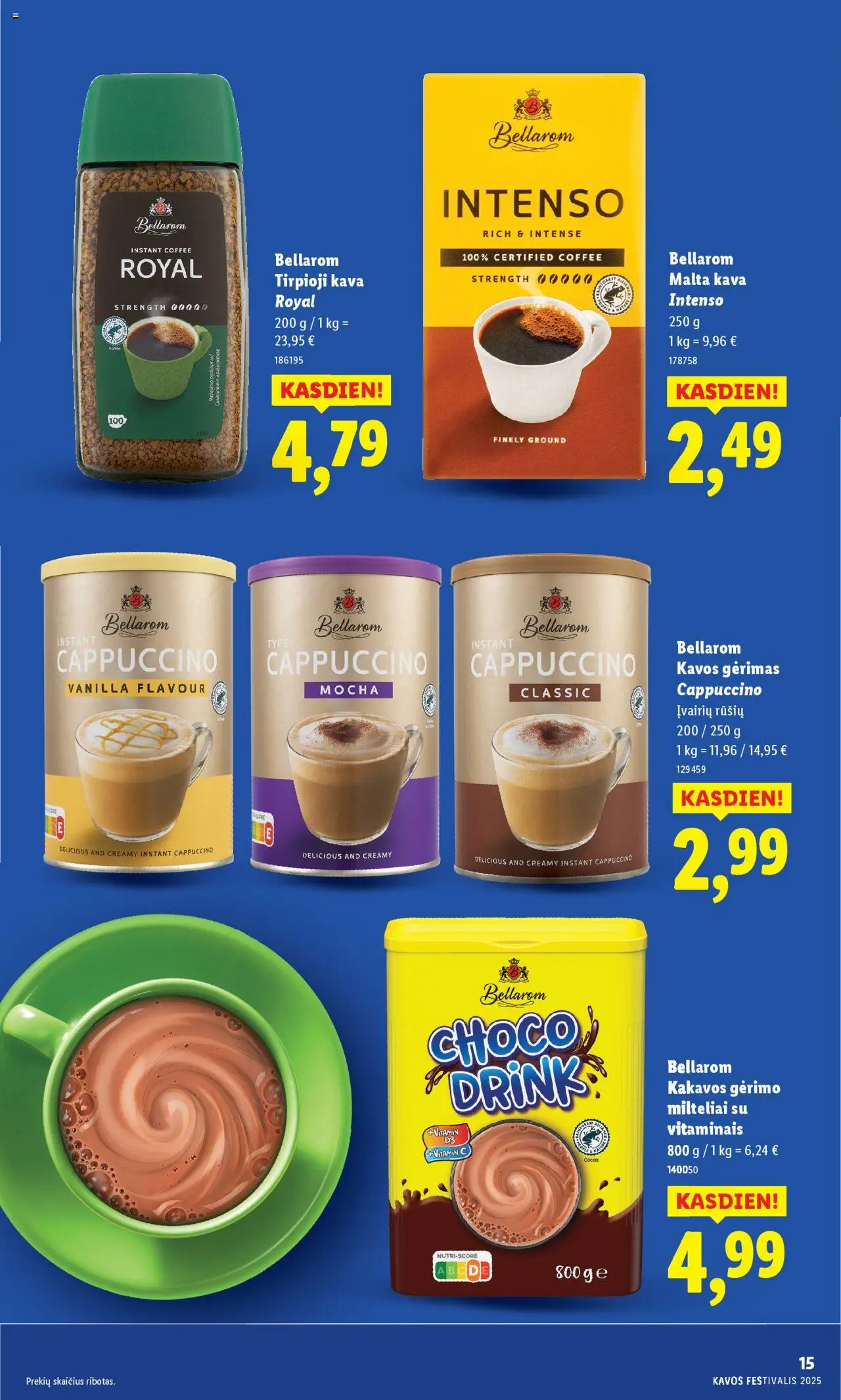 LIDL akcijos nuo 08.09.2025 | Puslapis: 15 | Prekių: Tirpioji kava, Kava