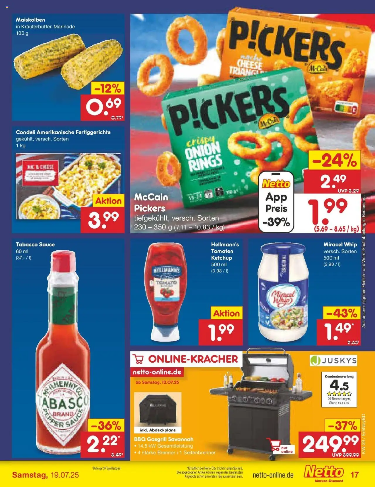 Netto Marken-Discount prospekt Ergolding	 - gültig ab dem 13.07.2025 | Seite: 23 | Produkte: Grill, Tomaten, McCain, Fertiggerichte