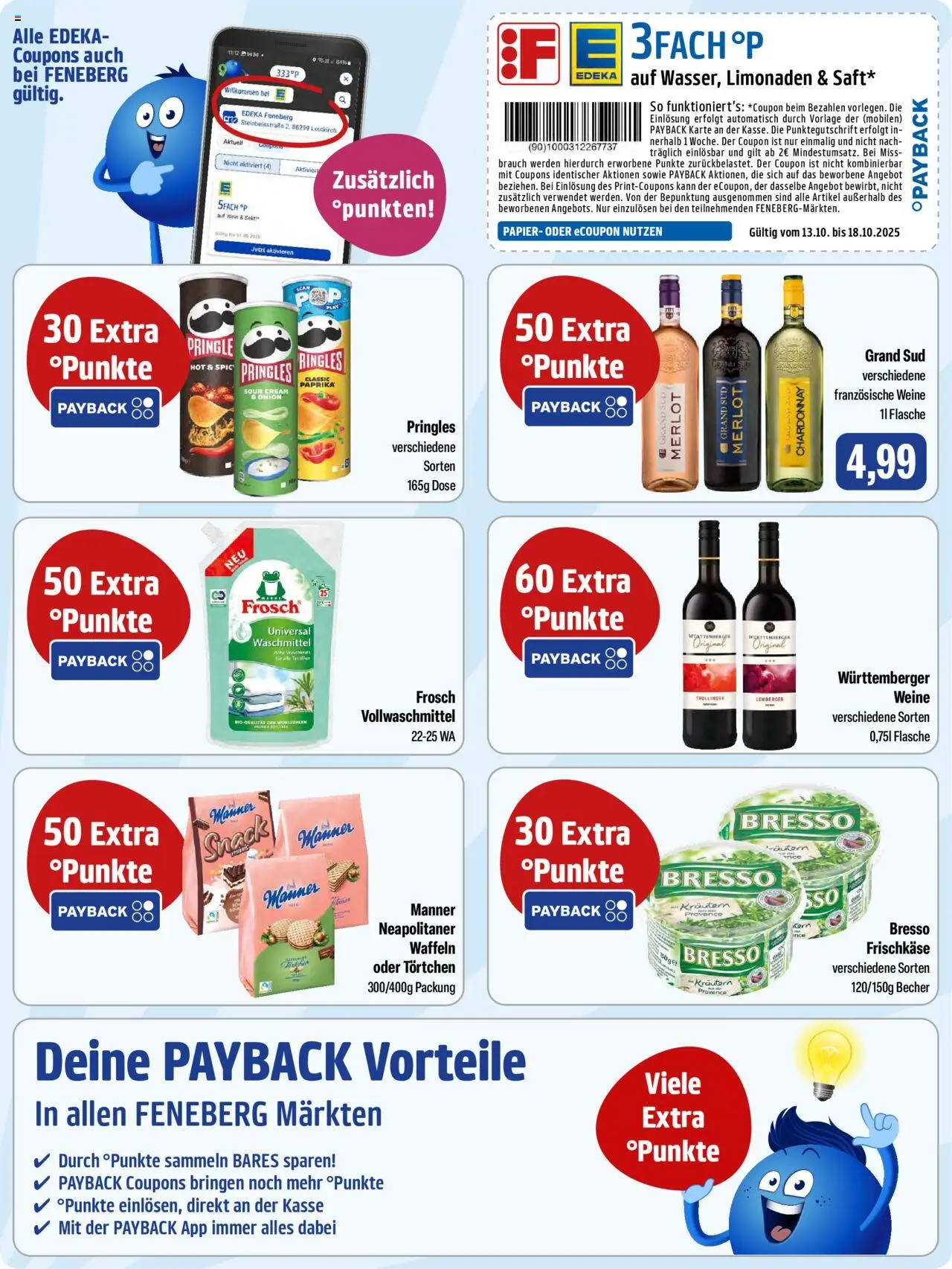 Feneberg Angebote – gültig ab 16.10.2025 | Seite: 9 | Produkte: Merlot, Waffeln, Grand sud, Pringles