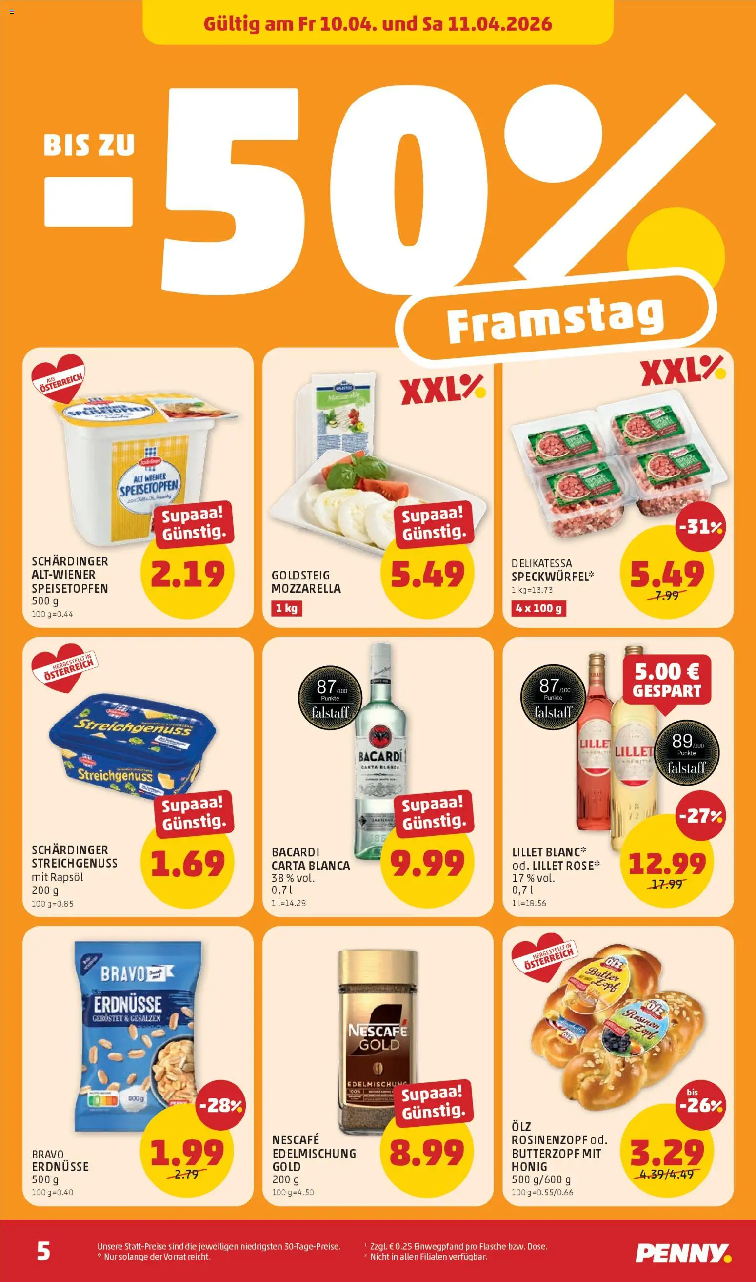 Penny Markt - Flugblatt gültig ab 09.04.2026 | Seite: 5 | Produkte: Папионка, Butter