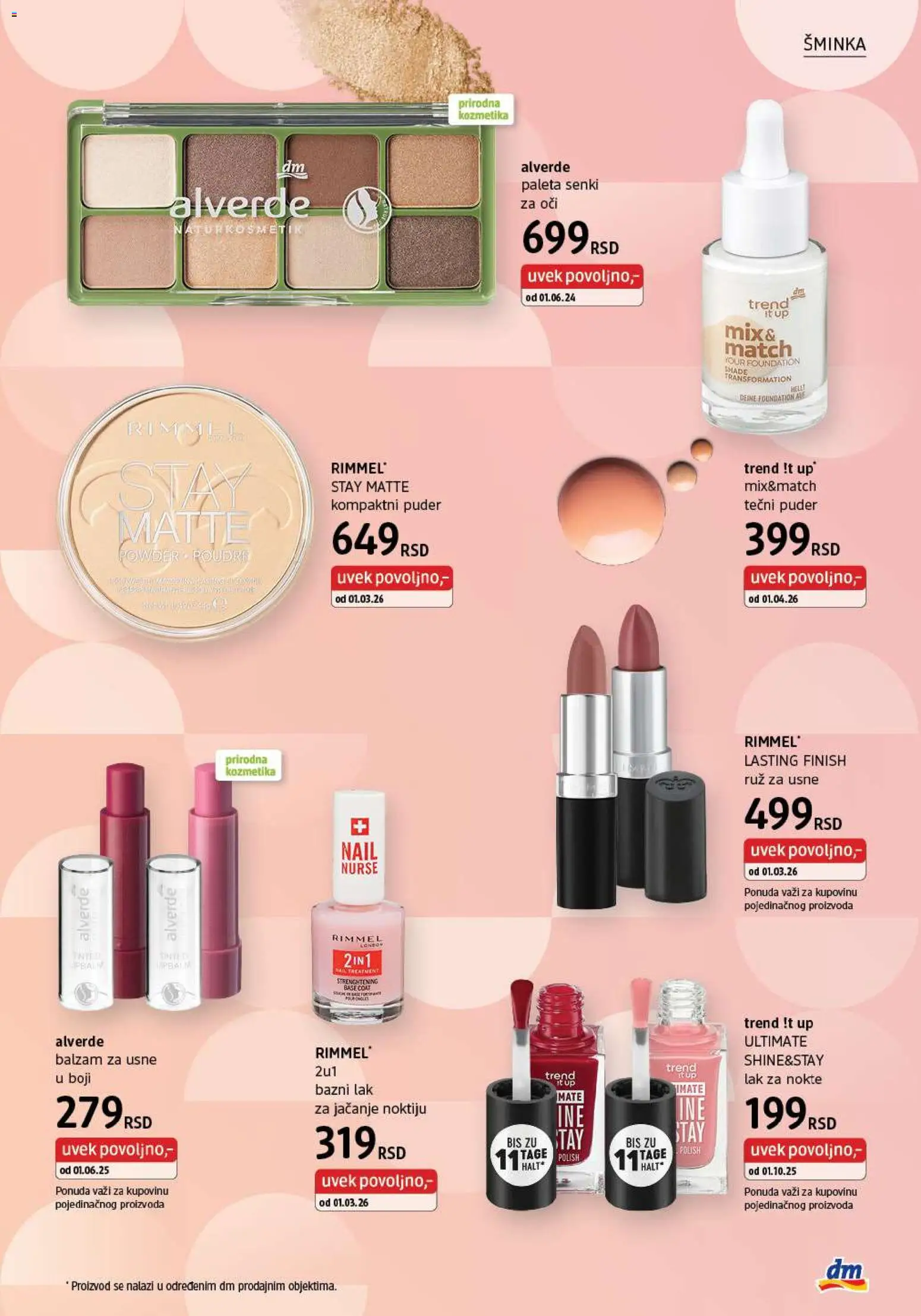 DM Drogerie katalog - važi od 01.05.2026 | Strana: 7 | Proizvode: Tečni puder, Finish, Puder, Lak za nokte