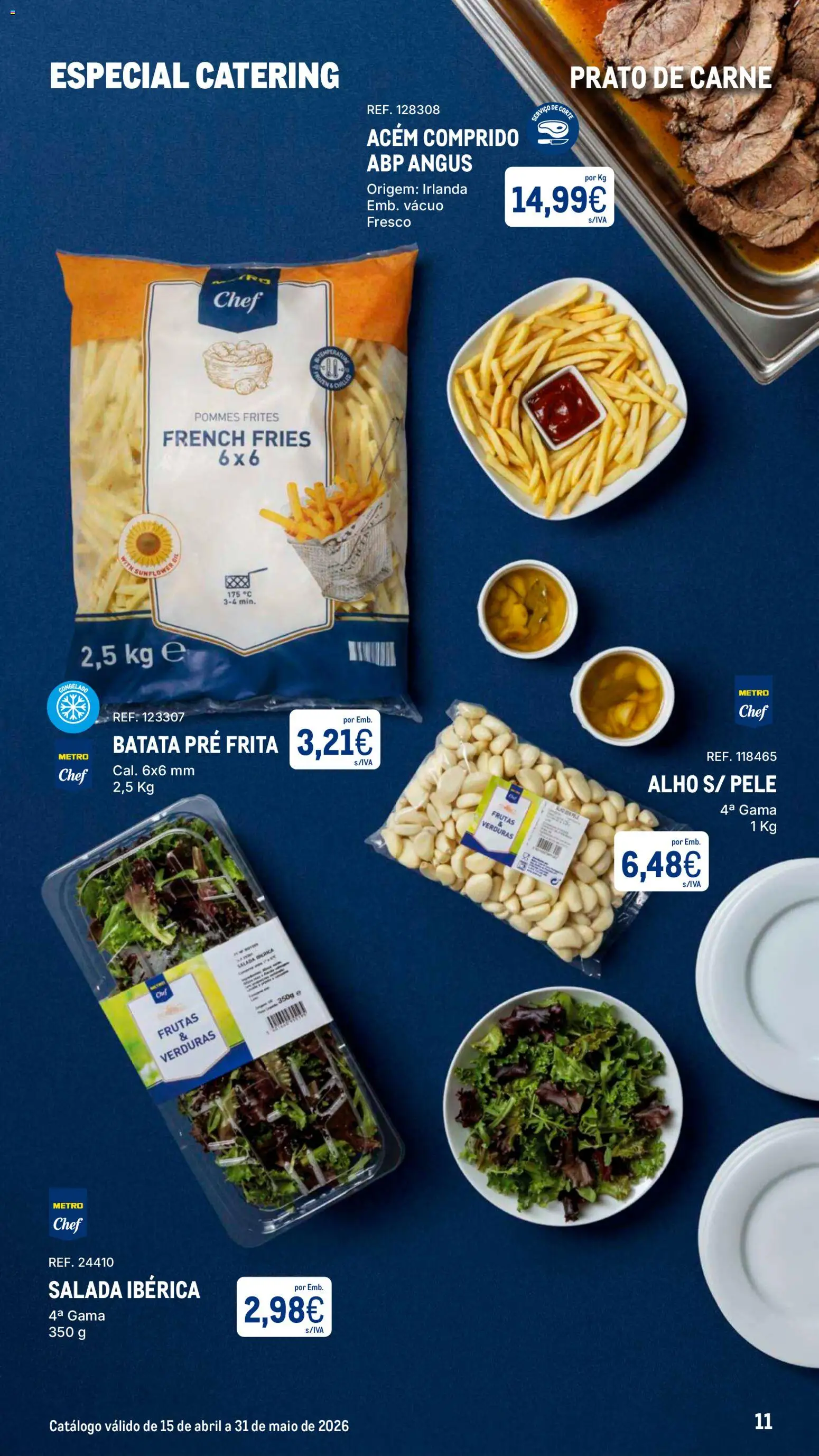 Makro Especial Catering │ válido de 15.04.2026 | Página: 11 | Produtos: Batata, Carne, Salada