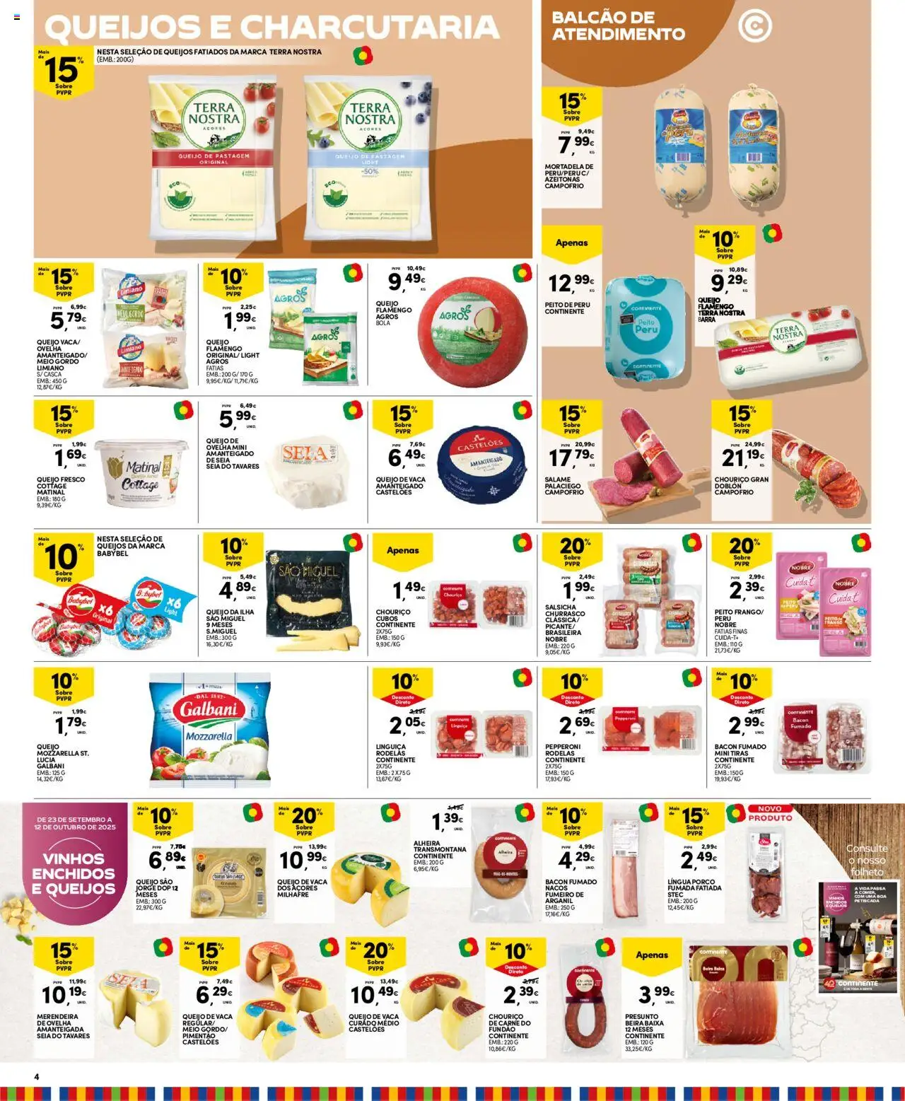Continente - Madeira: Folheto Semanal │ válido de 07.10.2025 | Página: 4 | Produtos: Azeitonas, Frango, Peru, Queijo