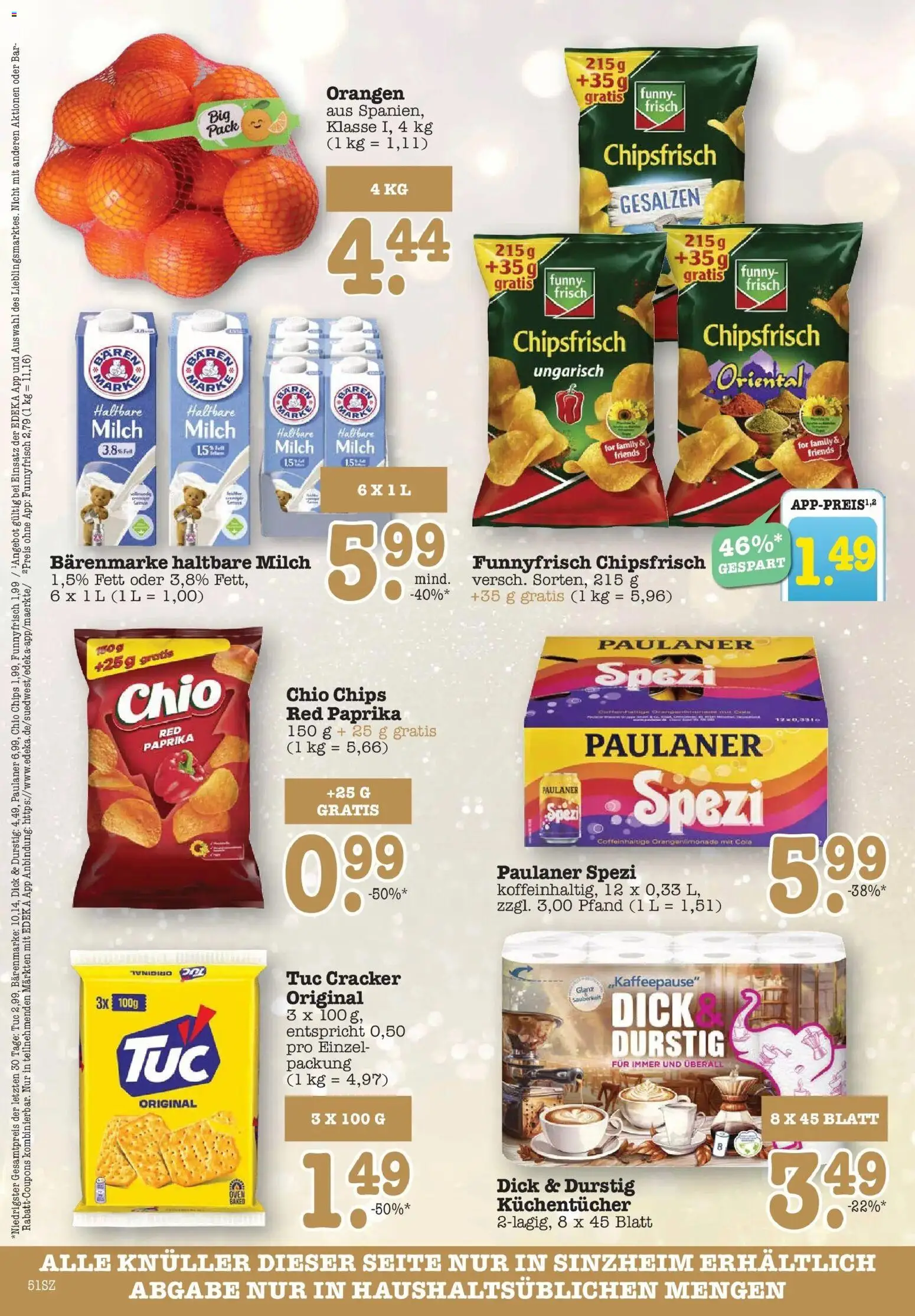 Edeka prospekt Bühlertal	 – gültig ab 15.12.2025 | Seite: 54 | Produkte: Paulaner spezi, Haltbare milch, Chips, Paulaner