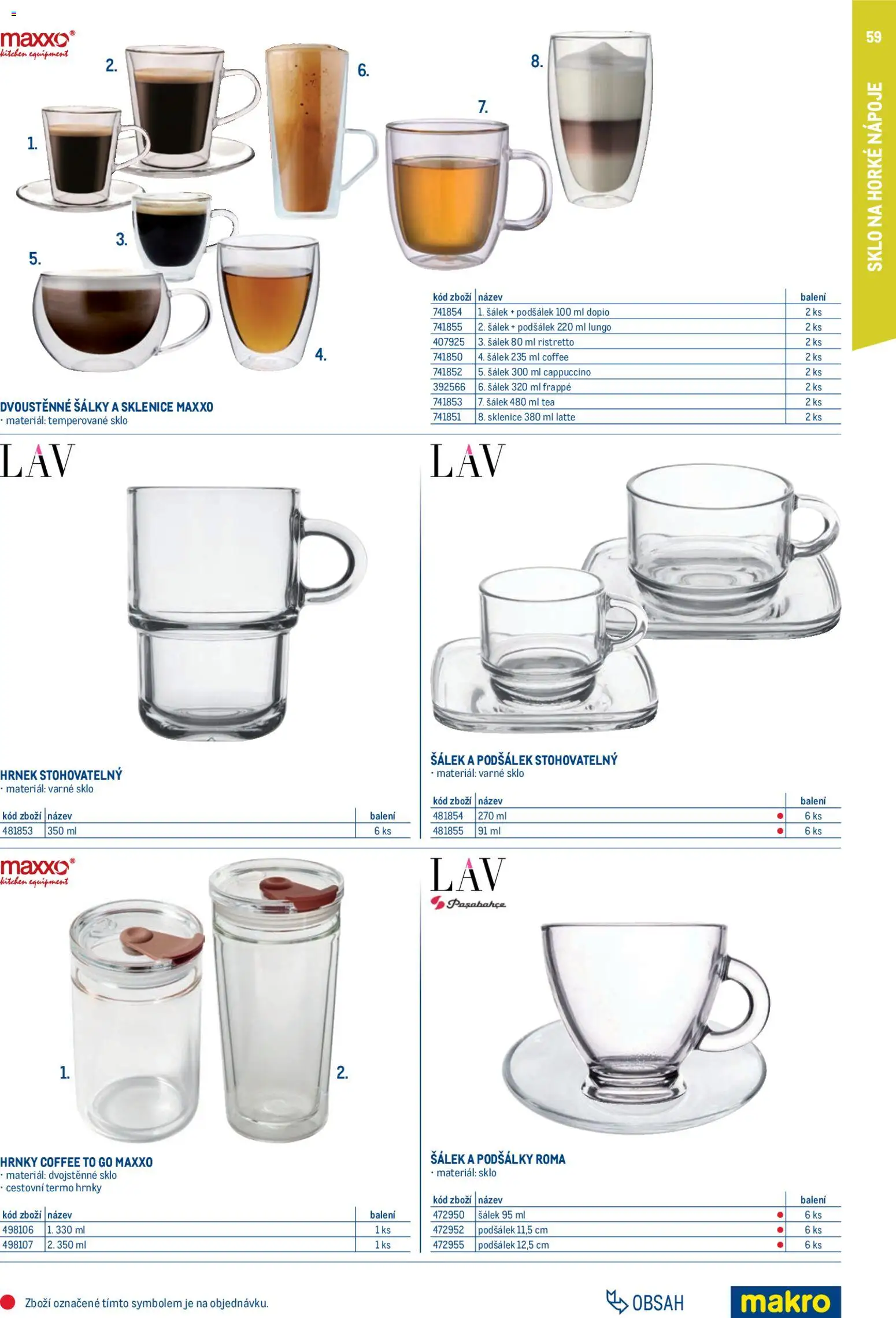 Makro leták - Gastro vybavení a zařízení od 01.02.2026 | Strana: 59 | Produkty: Hrnky, Hrnek, Šálek, Cappuccino