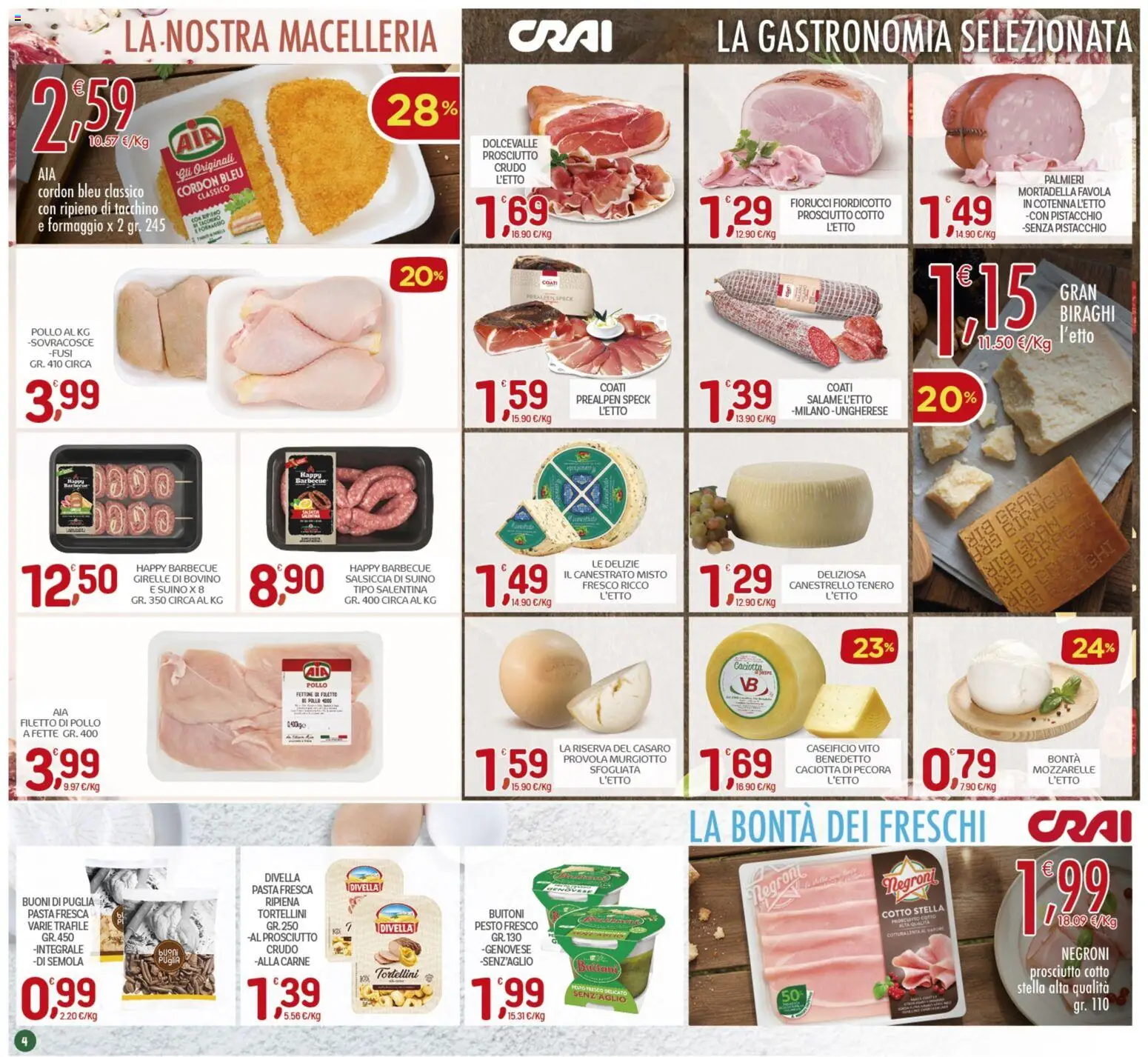 Volantino CRAI del 08.01.2026 | Pagina: 3 | Prodotti: Pollo, Insalata, Lavatrice, Cacao