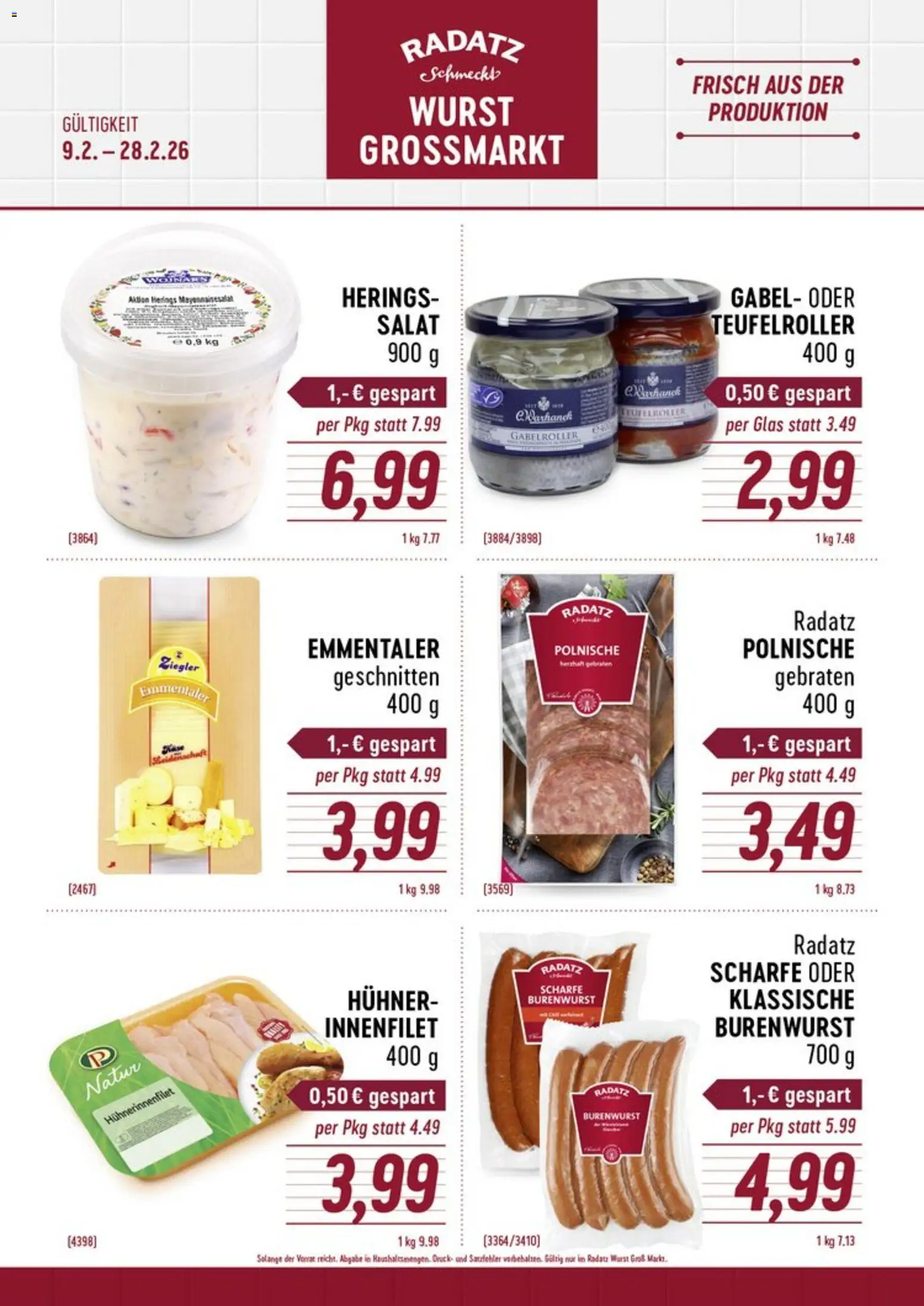 Radatz Flugblatt gültig ab 09.02.2026 | Seite: 1