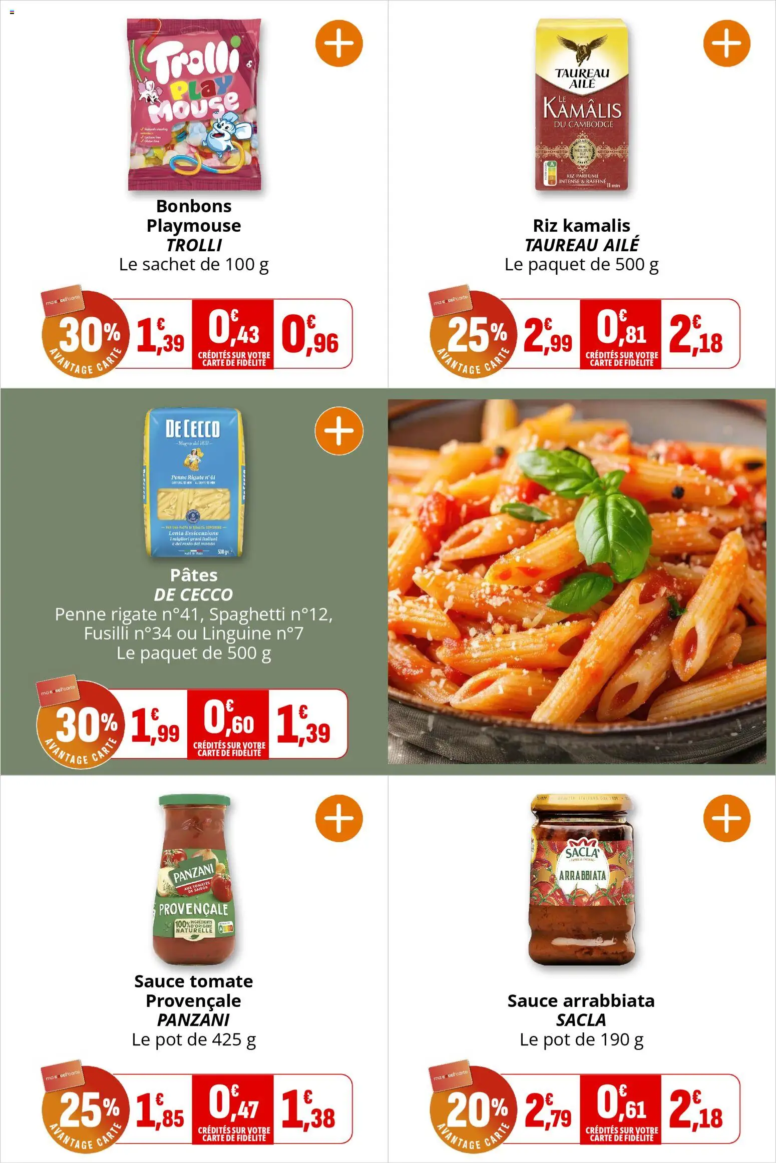 {H1} | Page: 16 | Produits: Spaghetti, Fusilli, Bonbons, Pâtes
