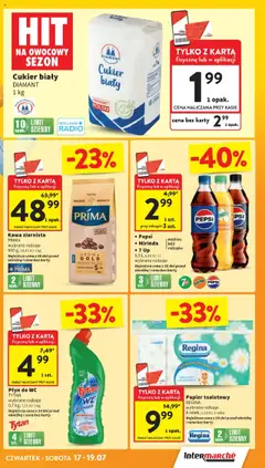 Intermarche Gazetka od 17.07.2025 | Strona: 7 | Produkty: Radio, Papier toaletowy, Cukier biały, Cukier