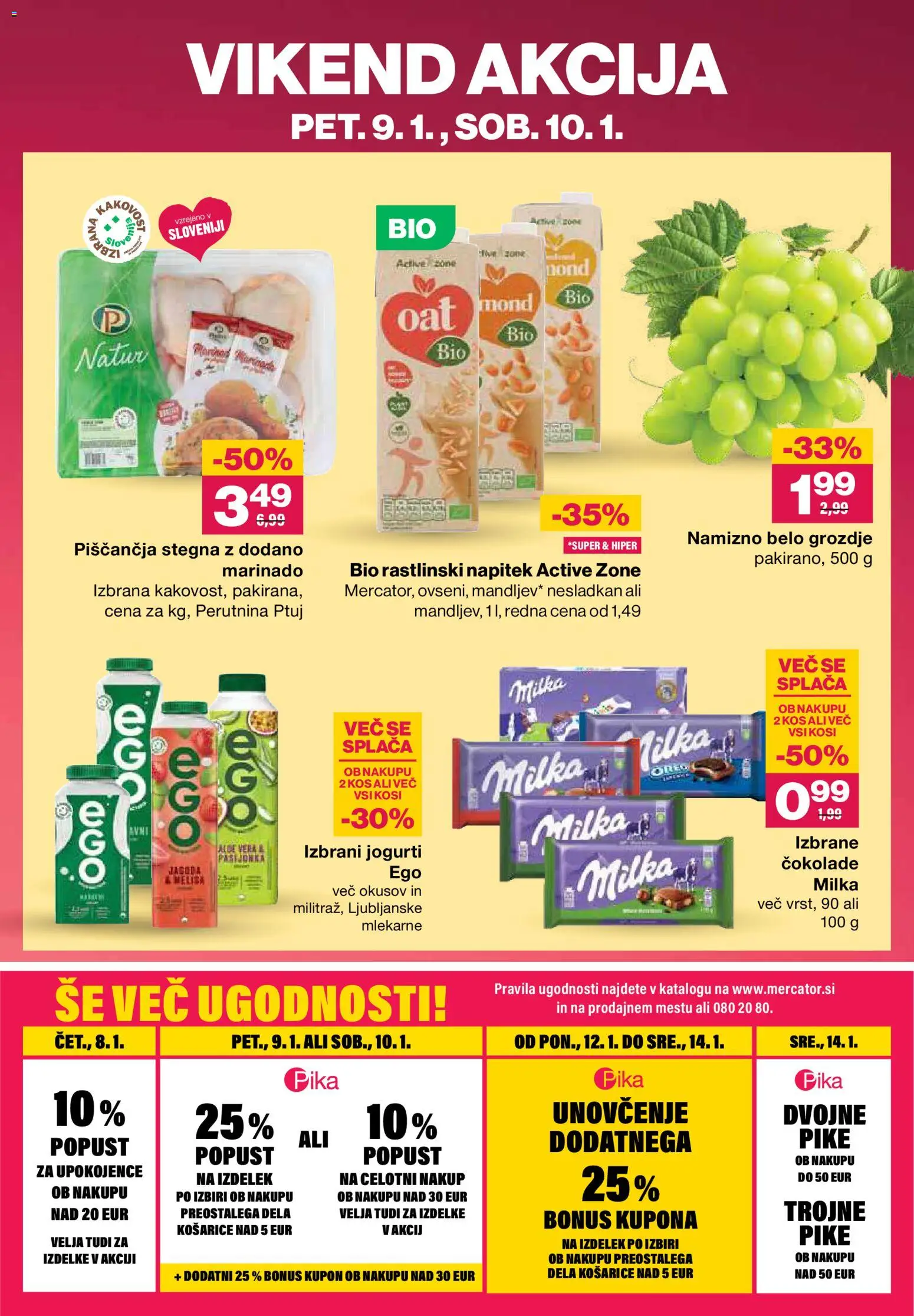 Novi Mercator katalog ponudbe – veljaven od 08.01.2026 | Stran: 40 | Izdelki: Grozdje, Kos