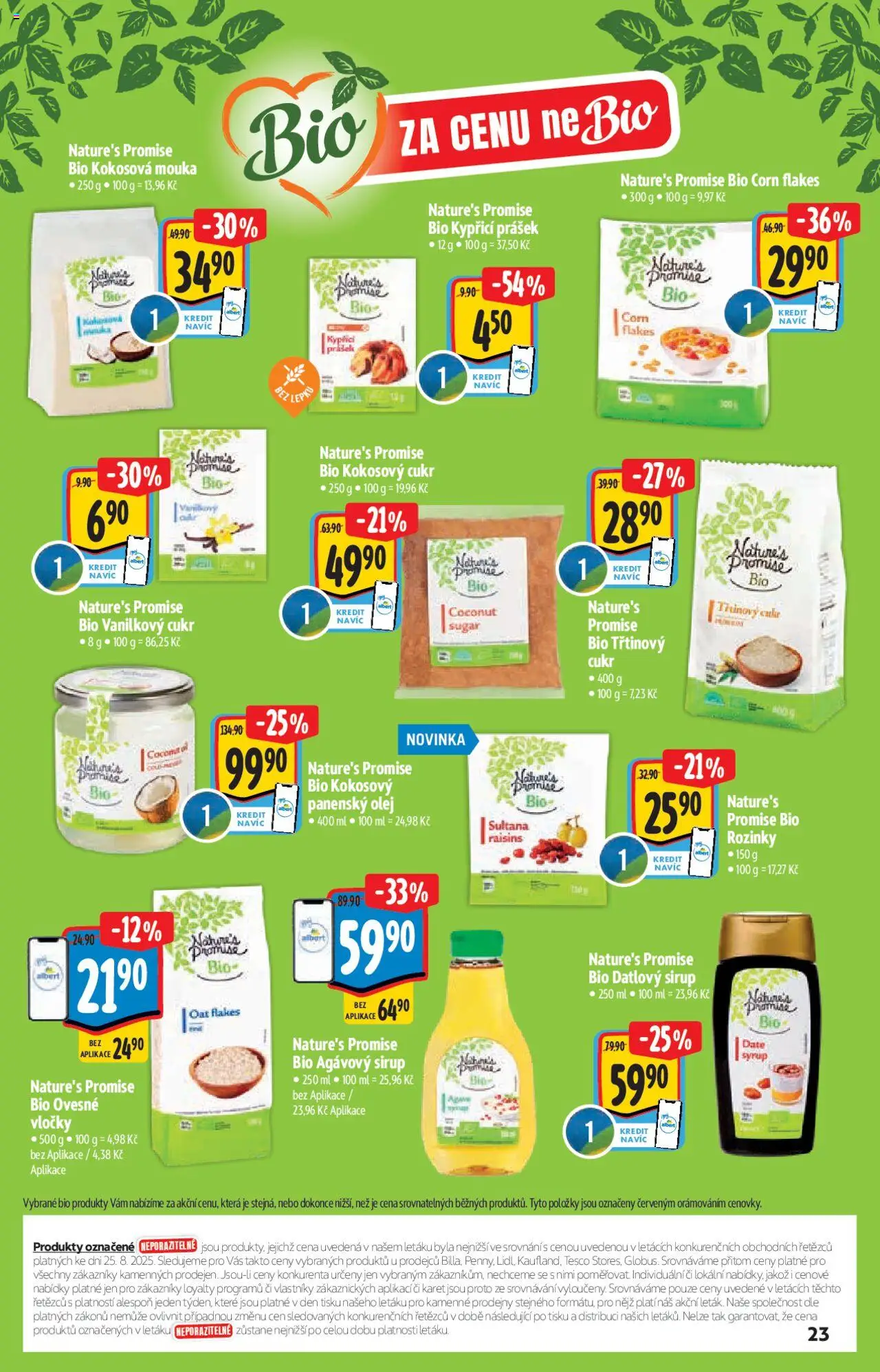 Albert leták - Hypermarket - Bio od 03.09.2025 | Strana: 23 | Produkty: Rozinky, Agávový sirup, Olej, Datlový sirup