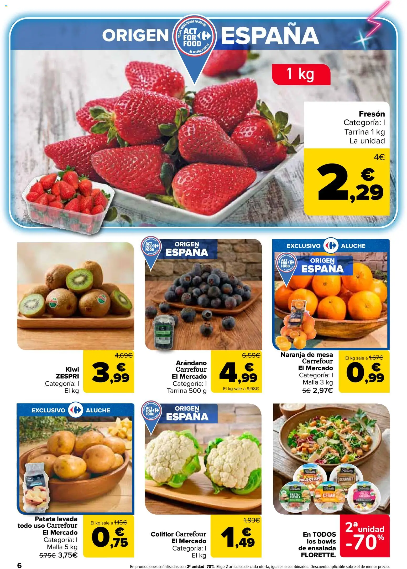Carrefour folleto │ válido desde el 07.04.2026 | Página: 6 | Productos: Kiwi, Ensalada, Mesa