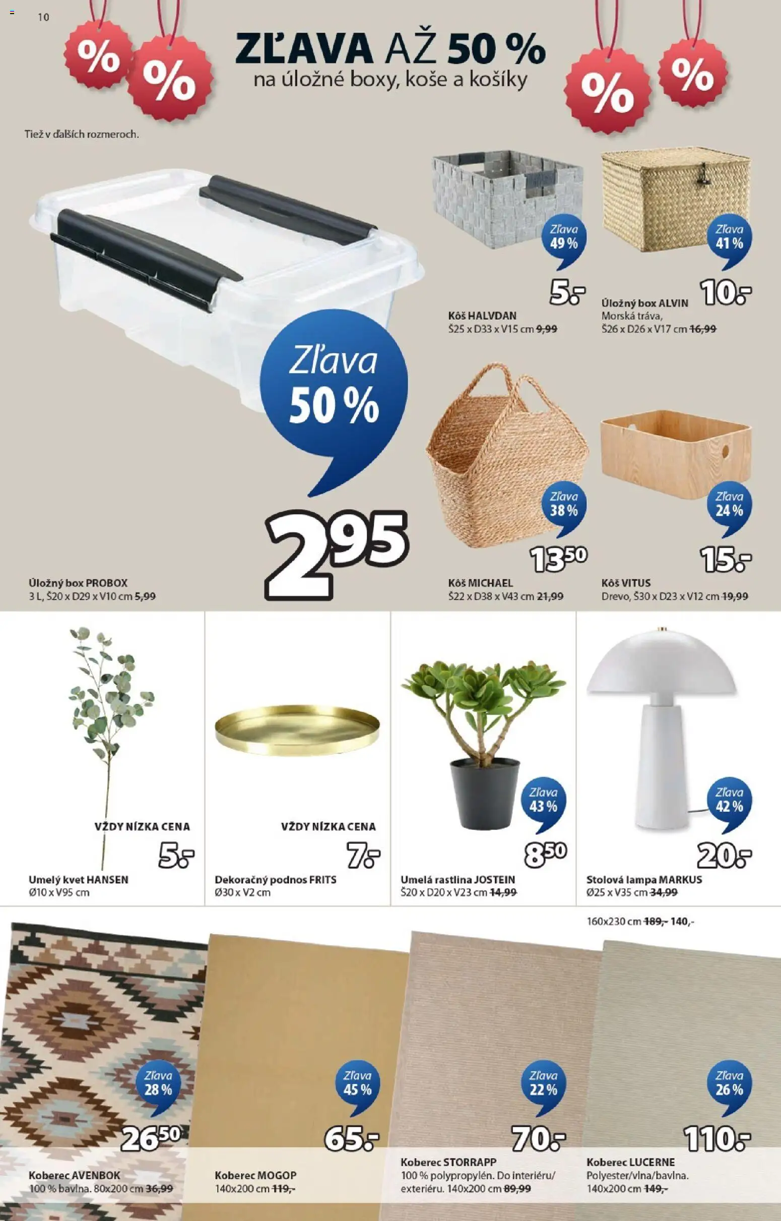 Nové JYSK akcie – leták je platný od 24.12.2025 | Strana: 10 | Produkty: Lampa, Koberec, Stolová lampa, Kôš