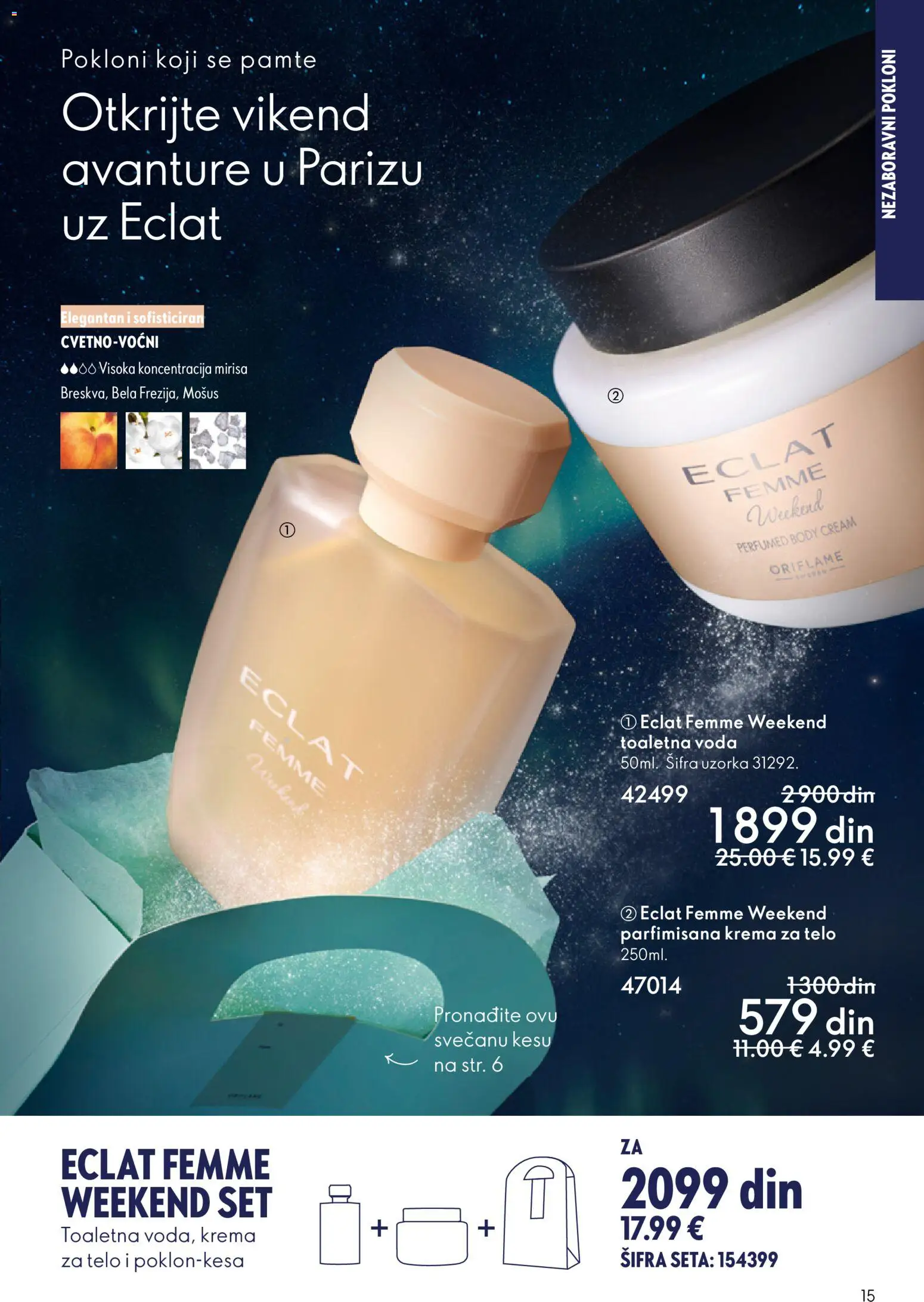 Oriflame katalog - važi od 10.12.2025 | Strana: 15 | Proizvode: Toaletna voda, Voda, Krema, Krema za telo
