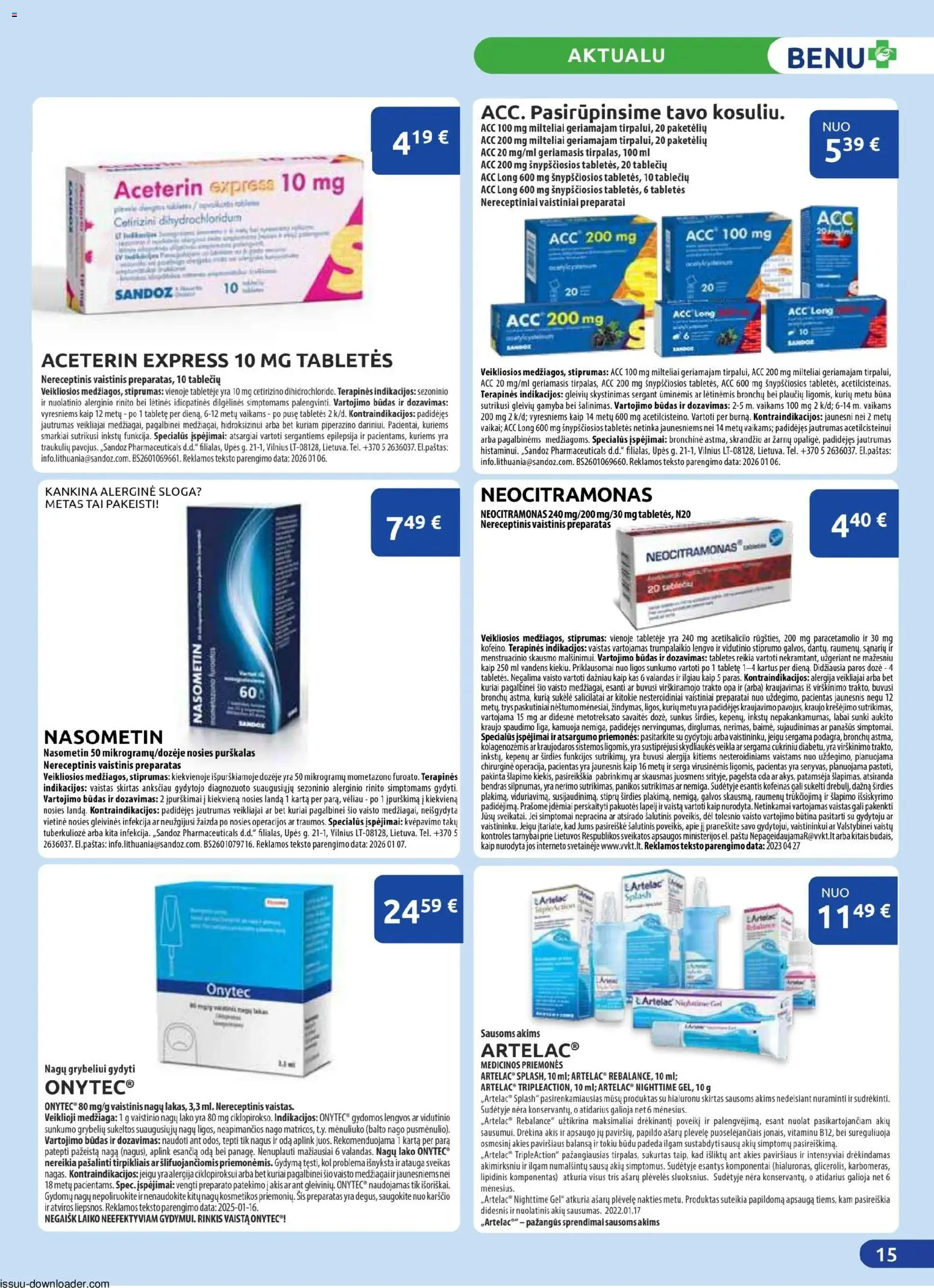 BENU akcijos nuo 01.03.2026 | Puslapis: 15 | Prekių: Bendras