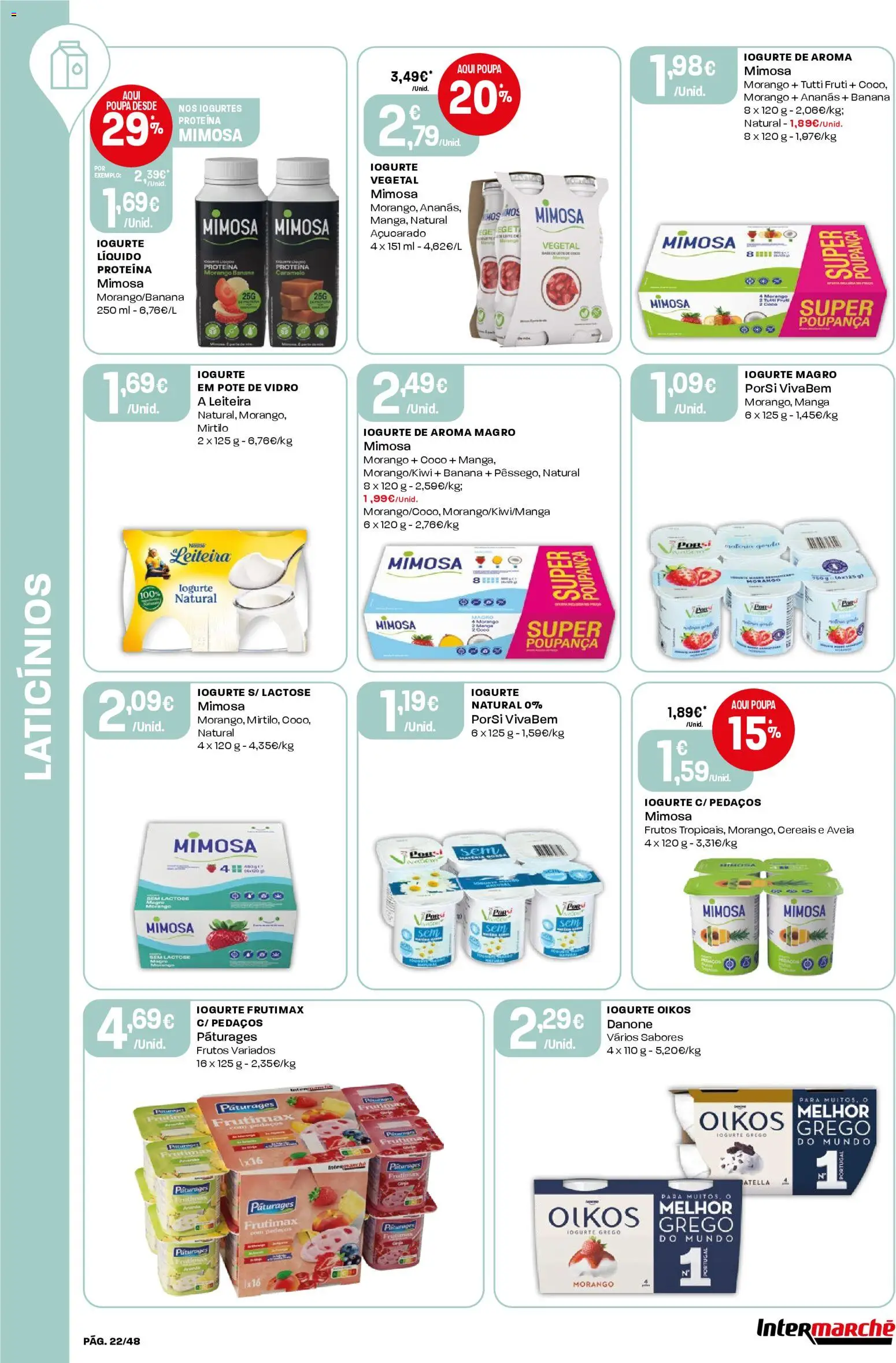 Intermarché folheto │ válido de 26.02.2026 | Página: 22 | Produtos: Aveia, Banana, Iogurtes, Iogurte
