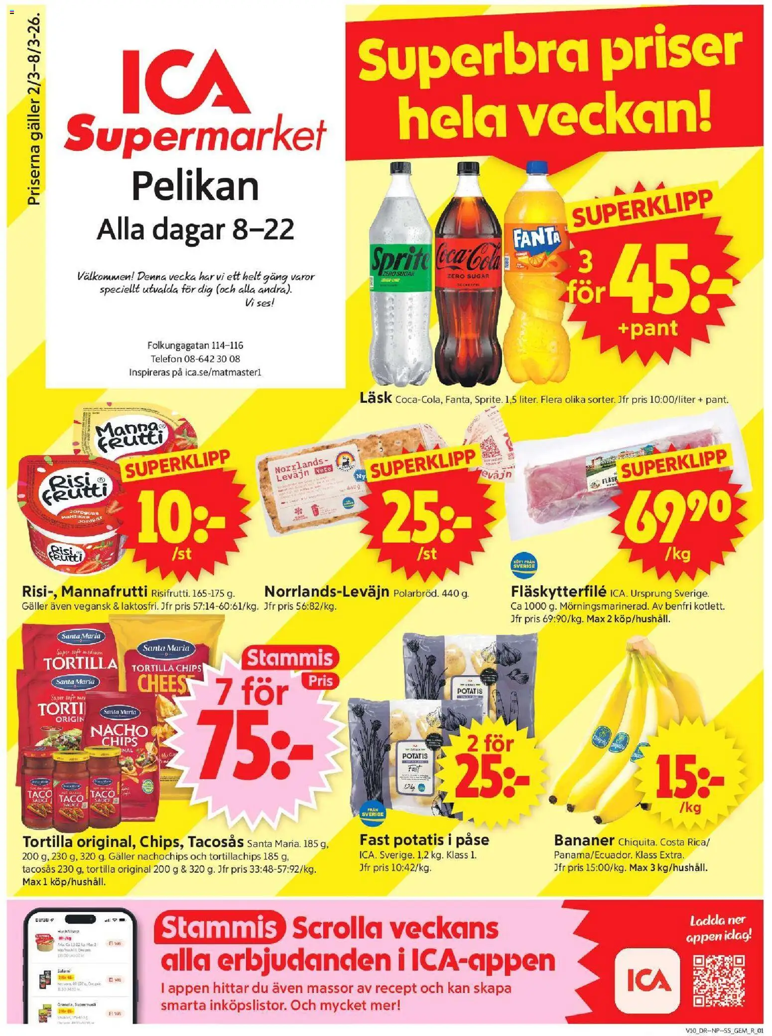 ICA Supermarket reklamblad aktuell från 02.03.2026 | Sida: 1