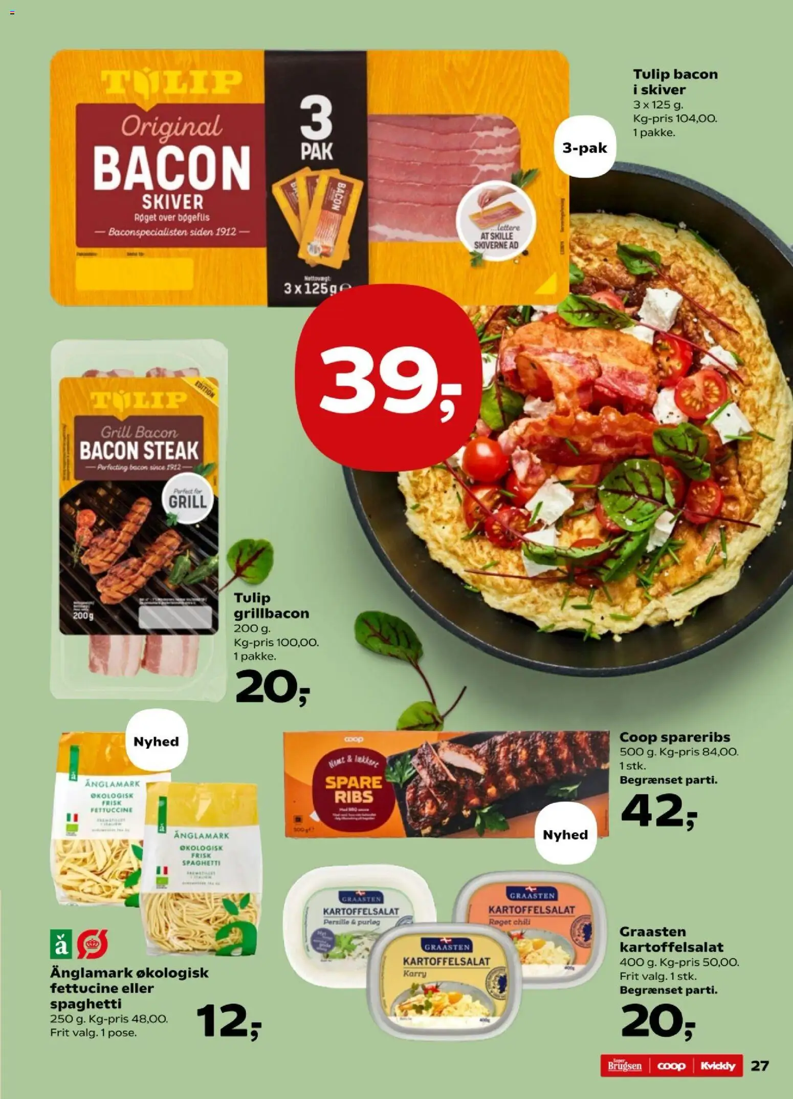Kvickly tilbudsavis – gyldig fra 24.04.2026 | Side: 28 | Produkter: Karry, Ribs, Spaghetti, Persille