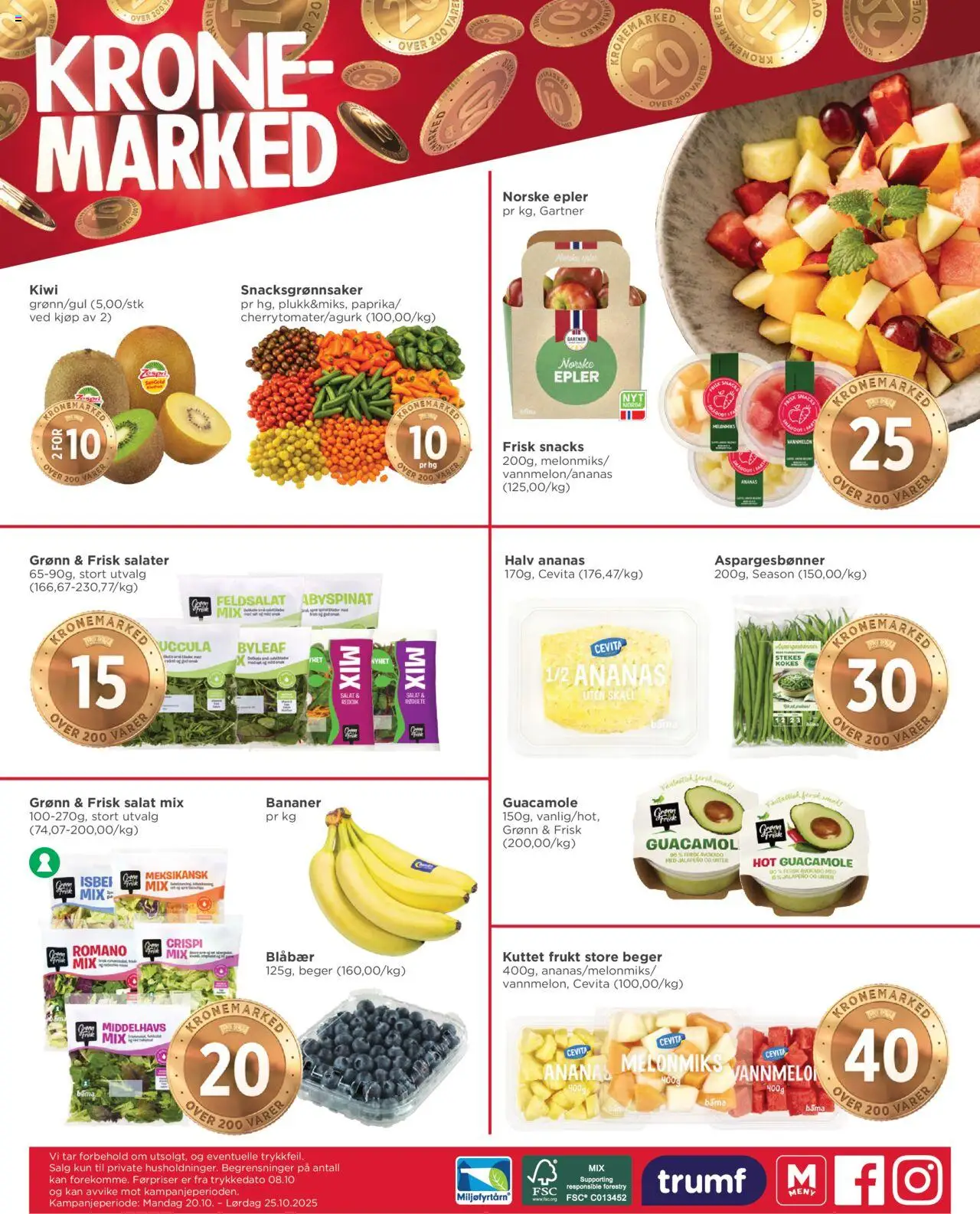 {H1} | Side: 8 | Produkter: Epler, Ananas, Salat, Børnesenge