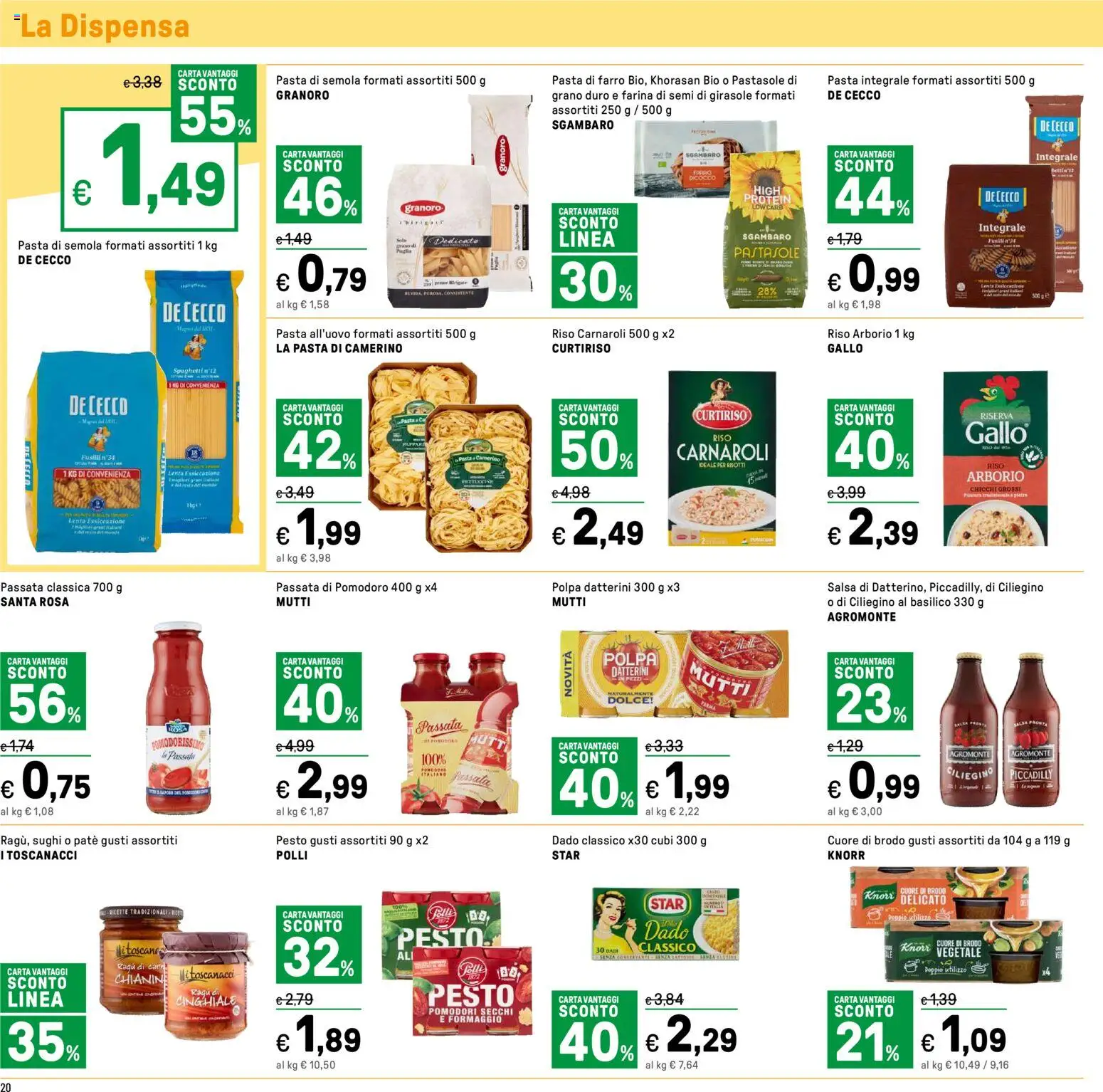 Volantino Iper del 14.11.2025 | Pagina: 20 | Prodotti: Riso, Formaggio, Farina, Mutti