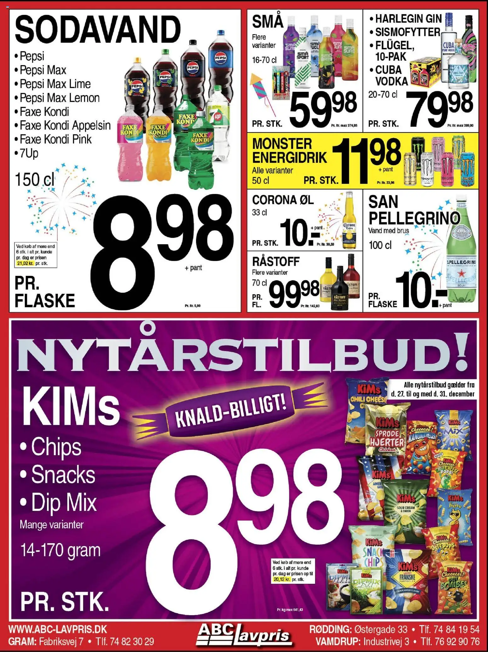 Abc Lavpris tilbudsavis – gyldig fra 24.12.2025 | Side: 2 | Produkter: Gin, Vodka, Sodavand, Lime