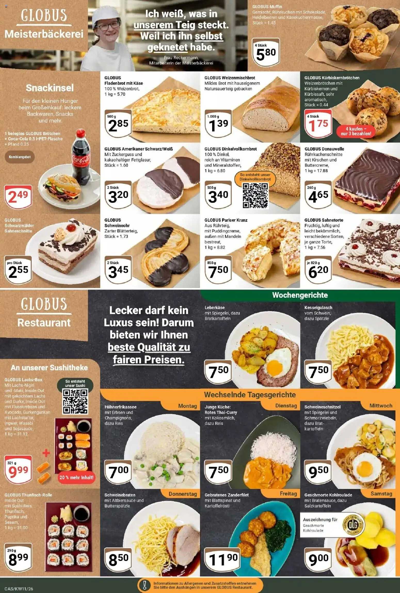 Globus prospekt Castrop-Rauxel	 – gültig ab 09.03.2026 | Seite: 6 | Produkte: Heidelbeeren, Lachs, Reis, Leberkase