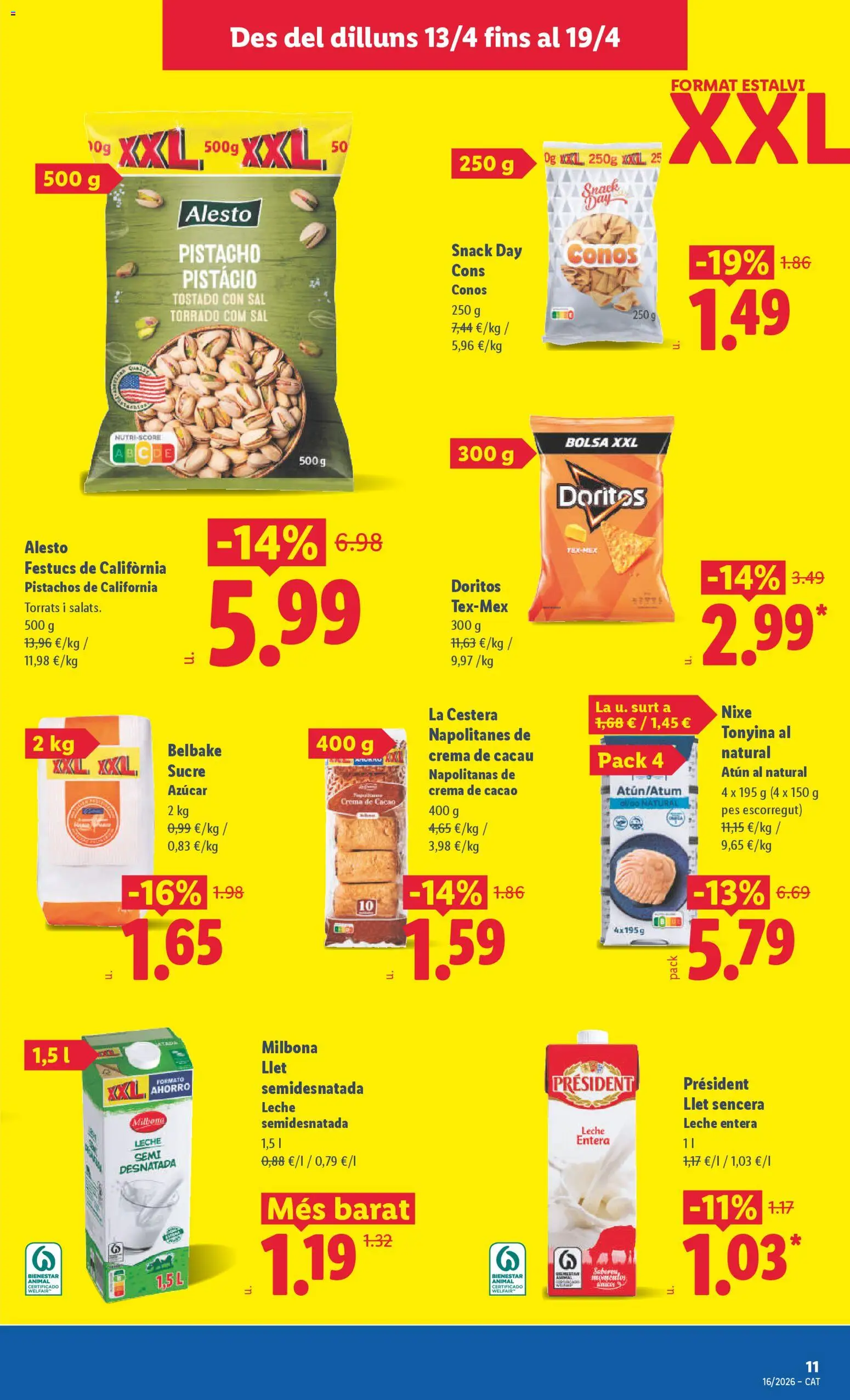 Lidl folleto │ válido desde el 13.04.2026 | Página: 15 | Productos: Leche entera, Leche, Crema de cacao, Φρυγανιές σικάλεως