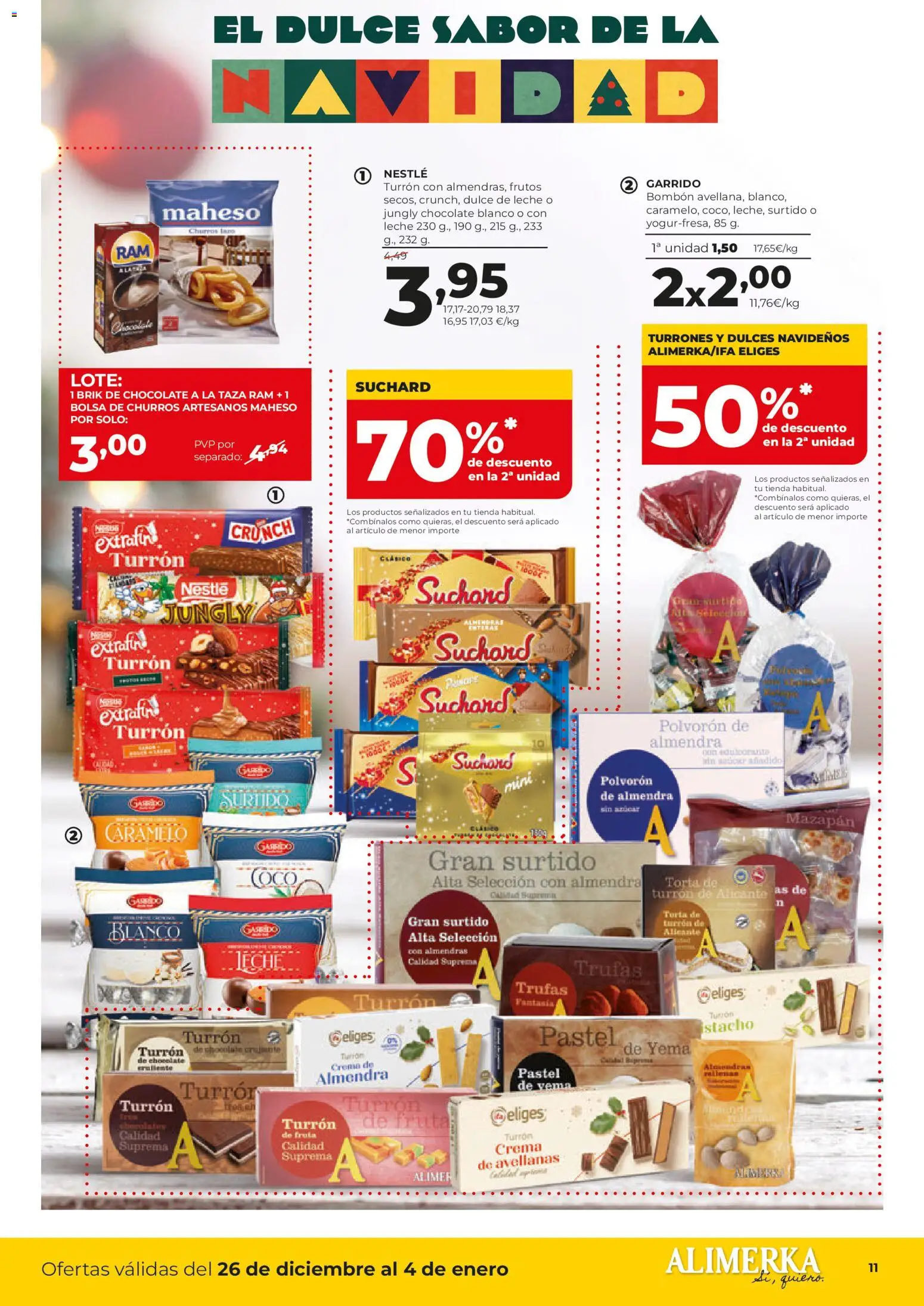 Alimerka folleto │ válido desde el 26.12.2025 | Página: 11 | Productos: Leche, Chocolate, Τυρόπιτα, Crema