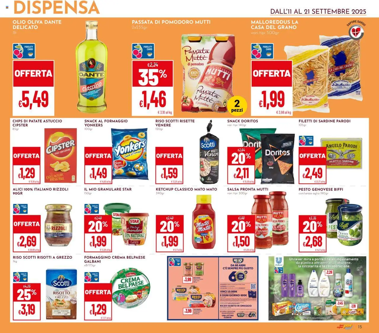 Volantino Pan del 11.09.2025 | Pagina: 15 | Prodotti: Riso, Olio, Astuccio, Alici