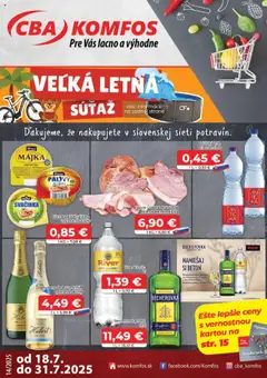 CBA Komfos leták - náhľad platný od 18.07.2025