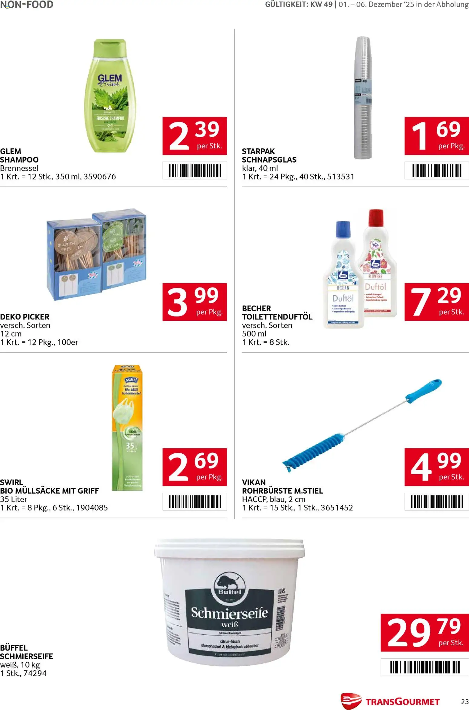 Transgourmet Flugblatt gültig ab 01.12.2025 | Seite: 23 | Produkte: Shampoo