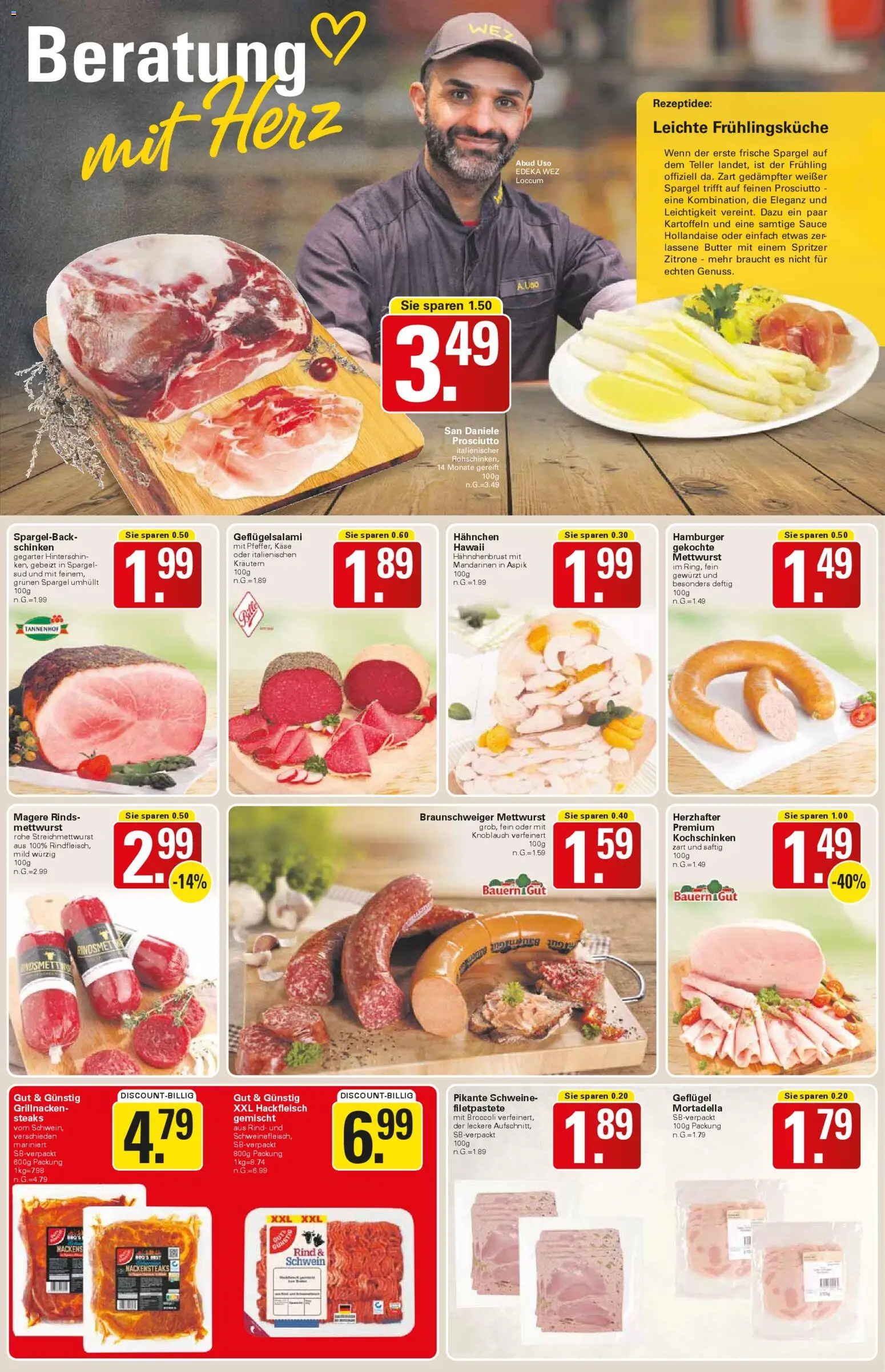 WEZ Prospekt 	 – gültig ab 30.03.2026 | Seite: 5 | Produkte: Butter, Kartoffeln, Schinken, Hackfleisch