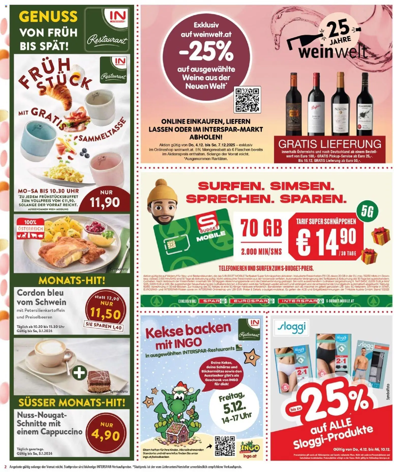 Interspar Flugblatt - Burgenland Nord gültig ab 04.12.2025 | Seite: 2 | Produkte: Wasser, Mango, Box