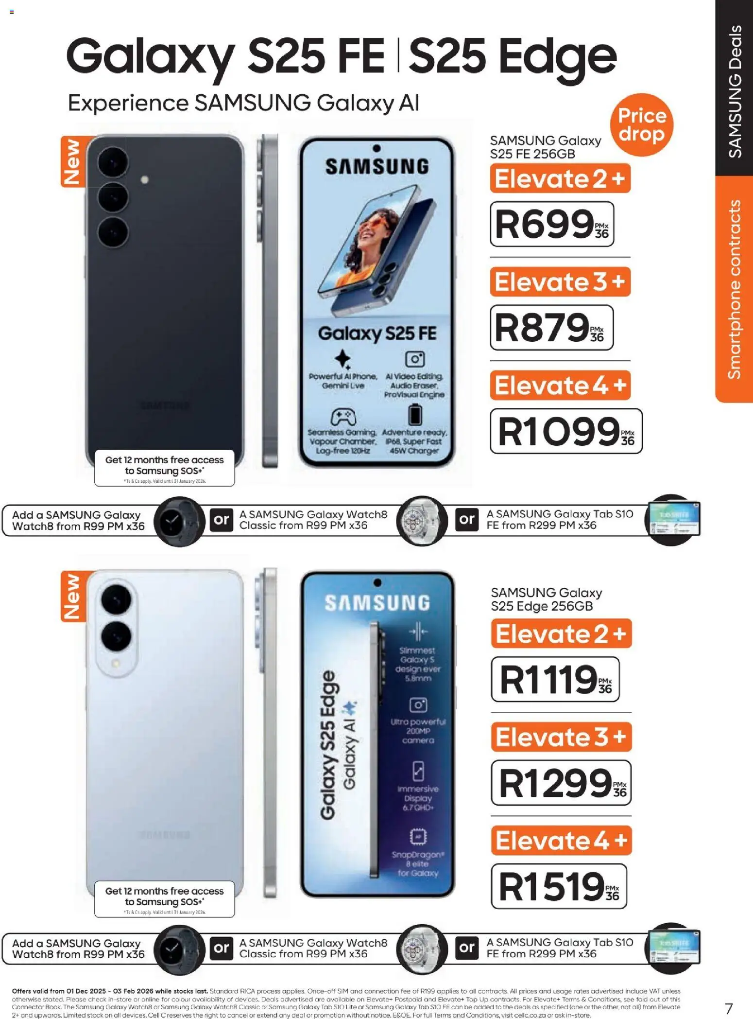 New Cell C catalogue – valid from 01.12.2025 | Page: 9 | Products: Sim, Audio, Connector, Stock