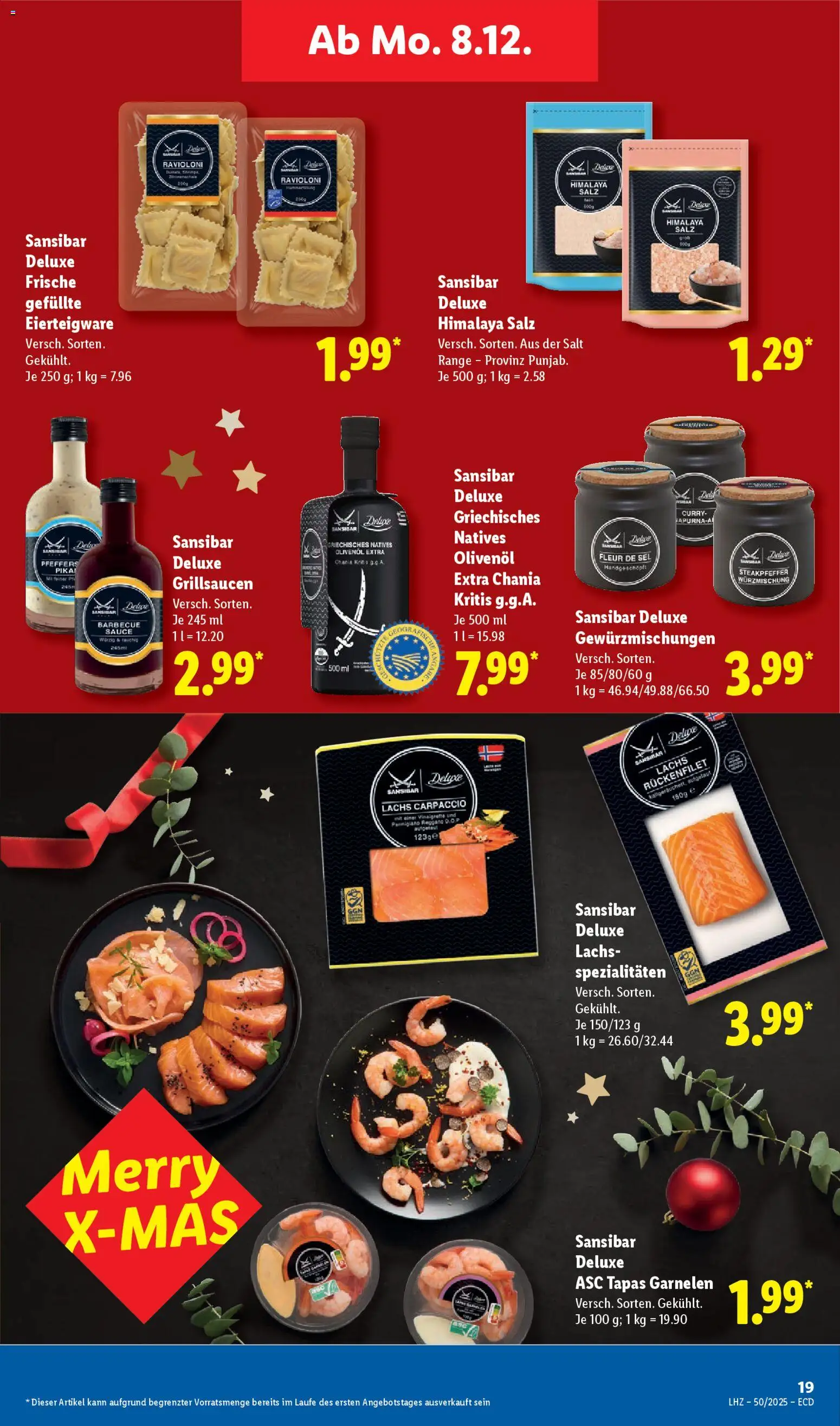 Lidl - Prospekt – gültig ab 08.12.2025 | Seite: 35 | Produkte: Olivenol, Garnelen, Lachs, Salz