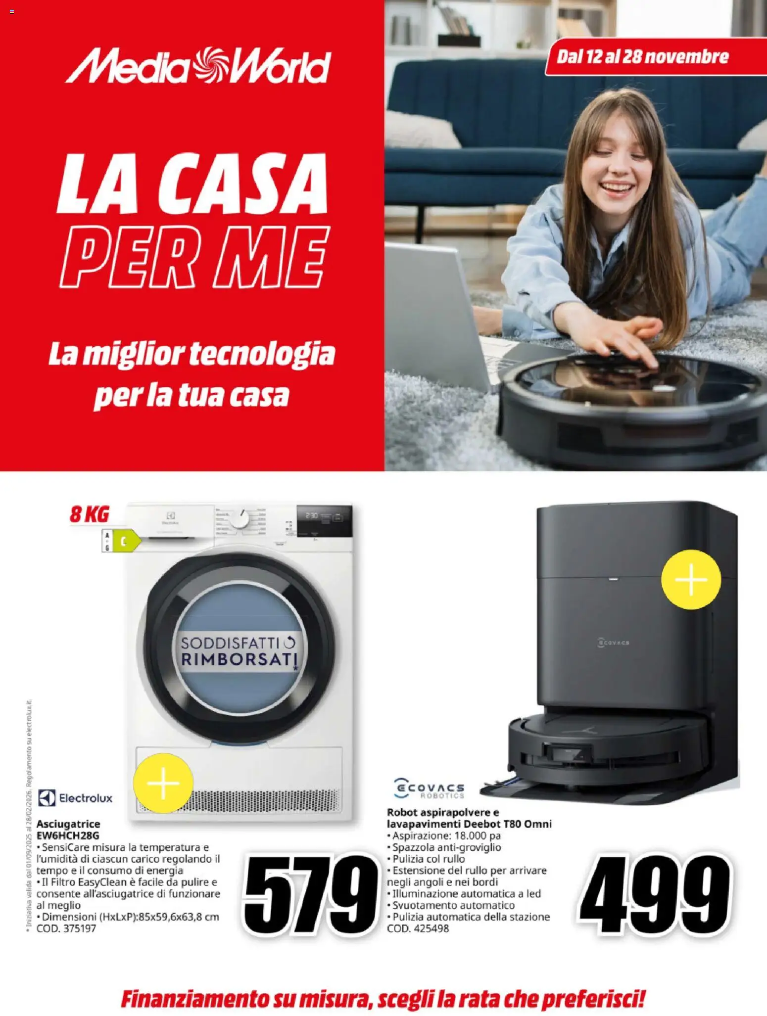 Volantino Media World del 12.11.2025 | Pagina: 1 | Prodotti: Spazzola, Rullo, Robot aspirapolvere, Robot