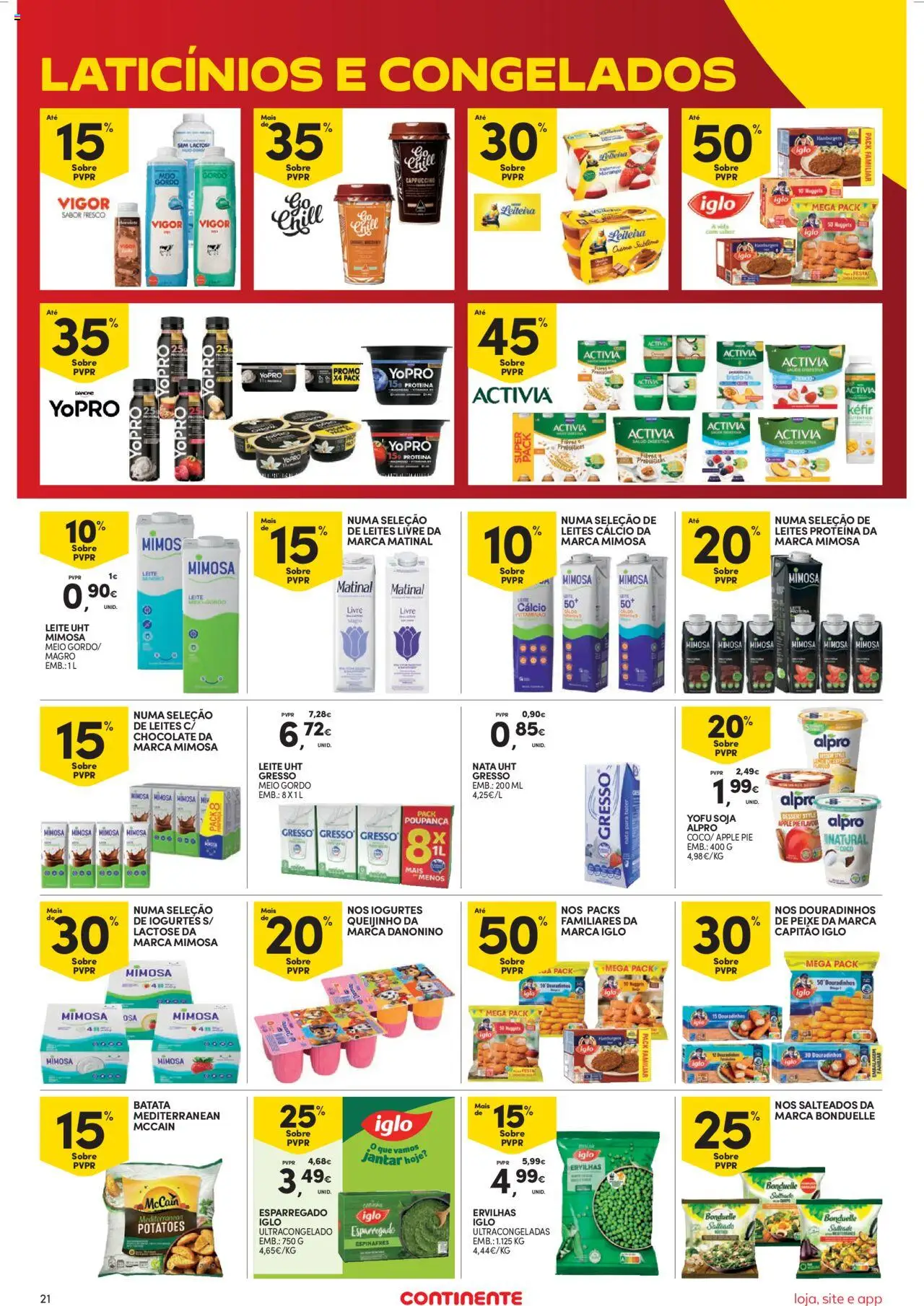 Continente Semanal Continente Bom Dia │ válido de 16.09.2025 | Página: 21 | Produtos: Iogurte, Nata, Creme, Proteina