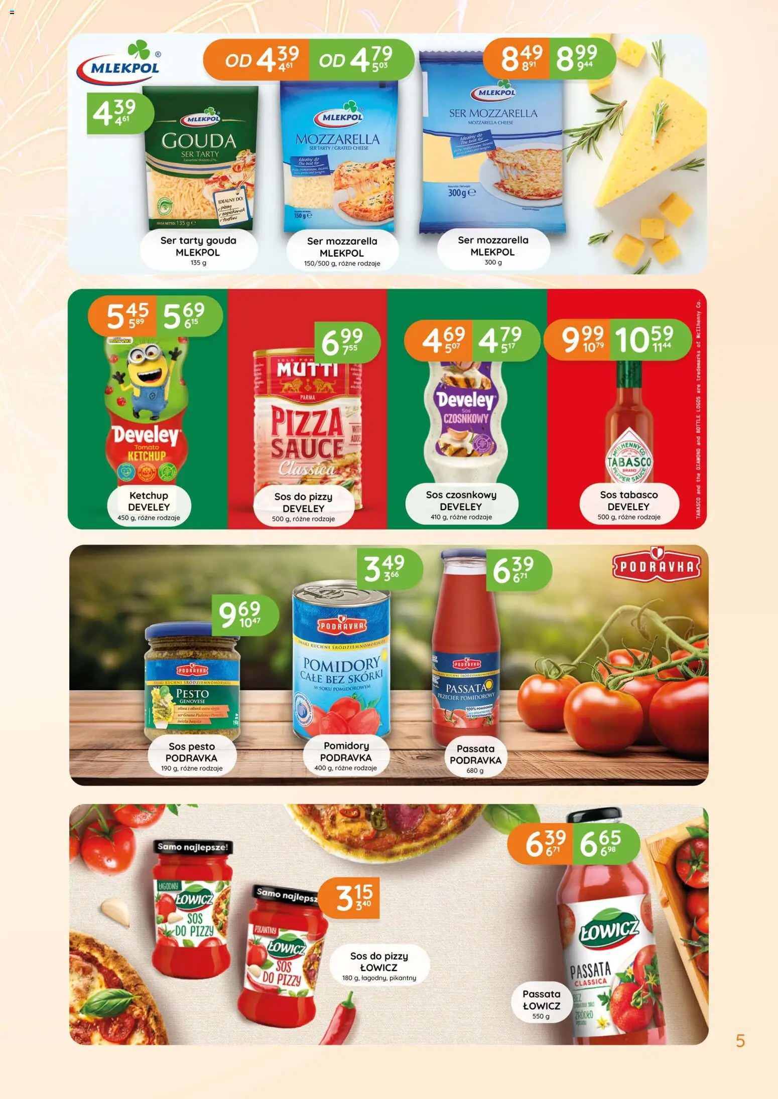 Eurocash Gazetka - Pizza od 15.01.2026 | Strona: 5 | Produkty: Ketchup, Sos czosnkowy, Sos pesto, Ser