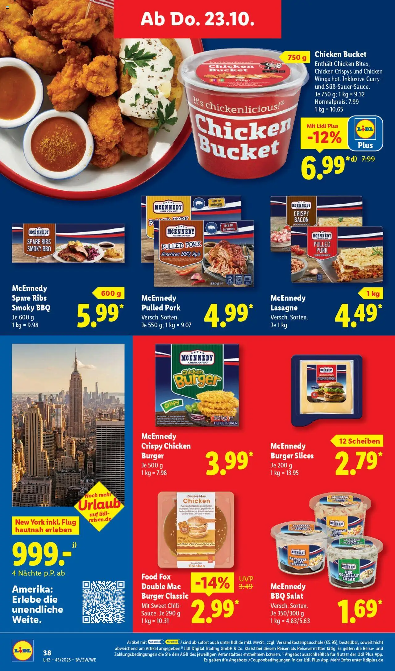 Lidl Prospekt Kornwestheim – gültig ab 20.10.2025 | Seite: 56 | Produkte: Spare ribs, Burger, Chili, Salat