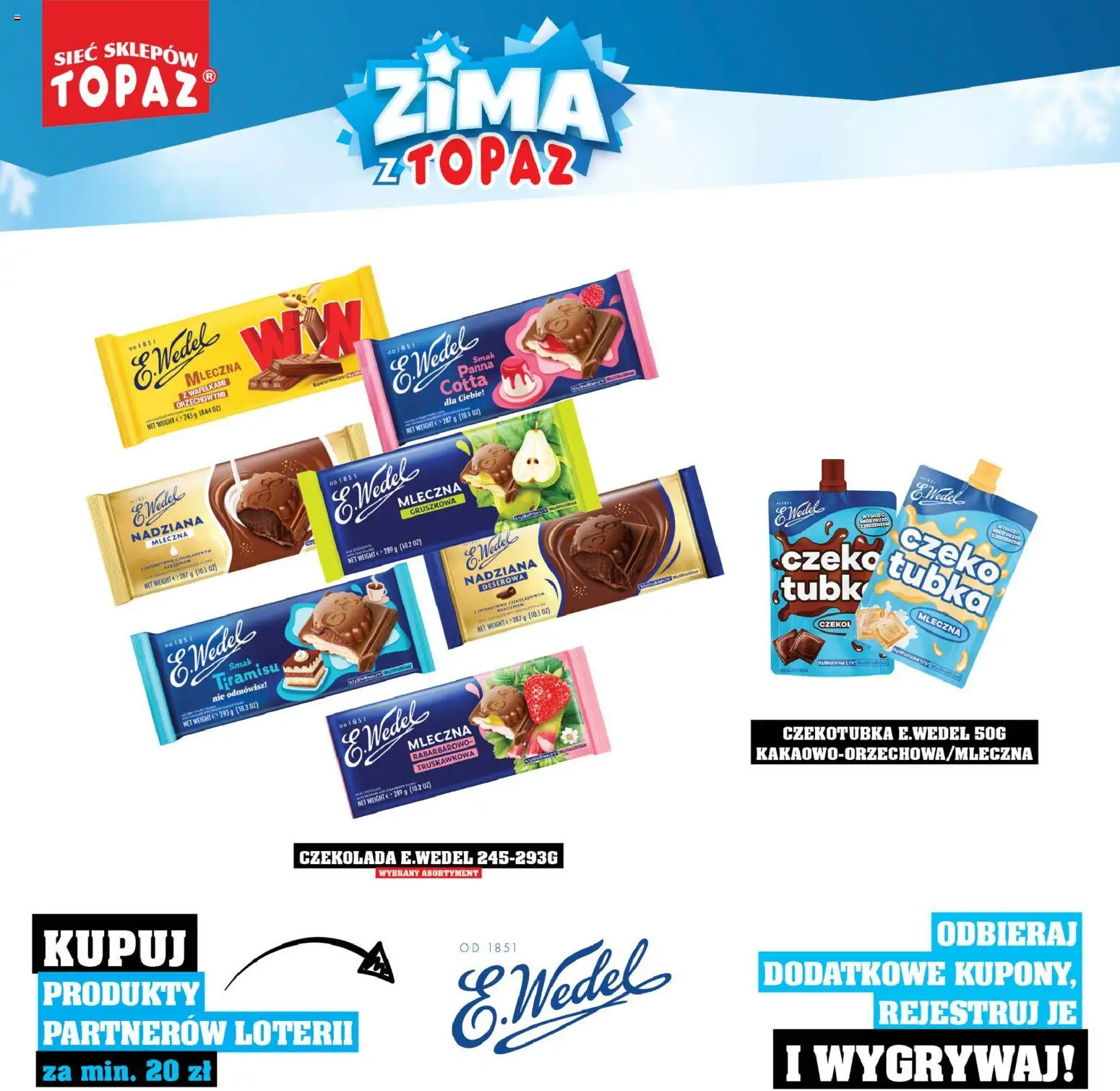 Topaz Gazetka - Katalog Produktów Objętych Loterią od 01.12.2025 | Strona: 50 | Produkty: Tiramisu, Czekolada
